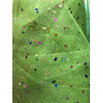 Glitter Mesh Non-stretch 58-60 Inches Multi - Lime Green #04