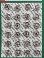 Brand Press Studs Snap Fasteners (24 pieces / Card) Nickelled 6MM