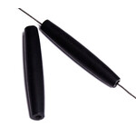Hairbone Pipe  Worked on Bone  Black 1.5 Inches(12 pcs) Oval