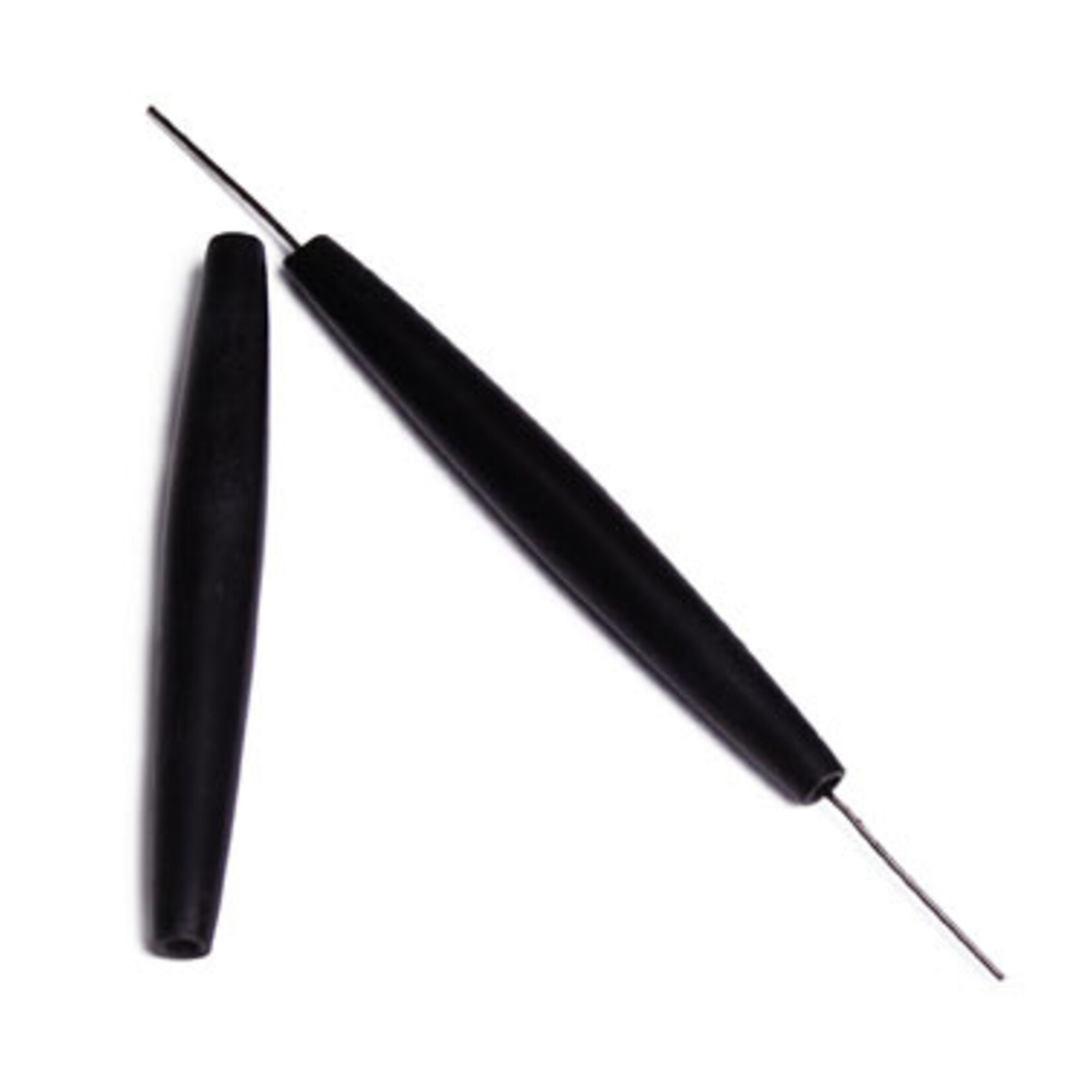 Hairbone Pipe  Worked on Bone  Black 2 Inches(10 pcs) Oval