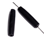 Hairbone Pipe  Worked on Bone  Black 1 Inch(12 pcs) Oval