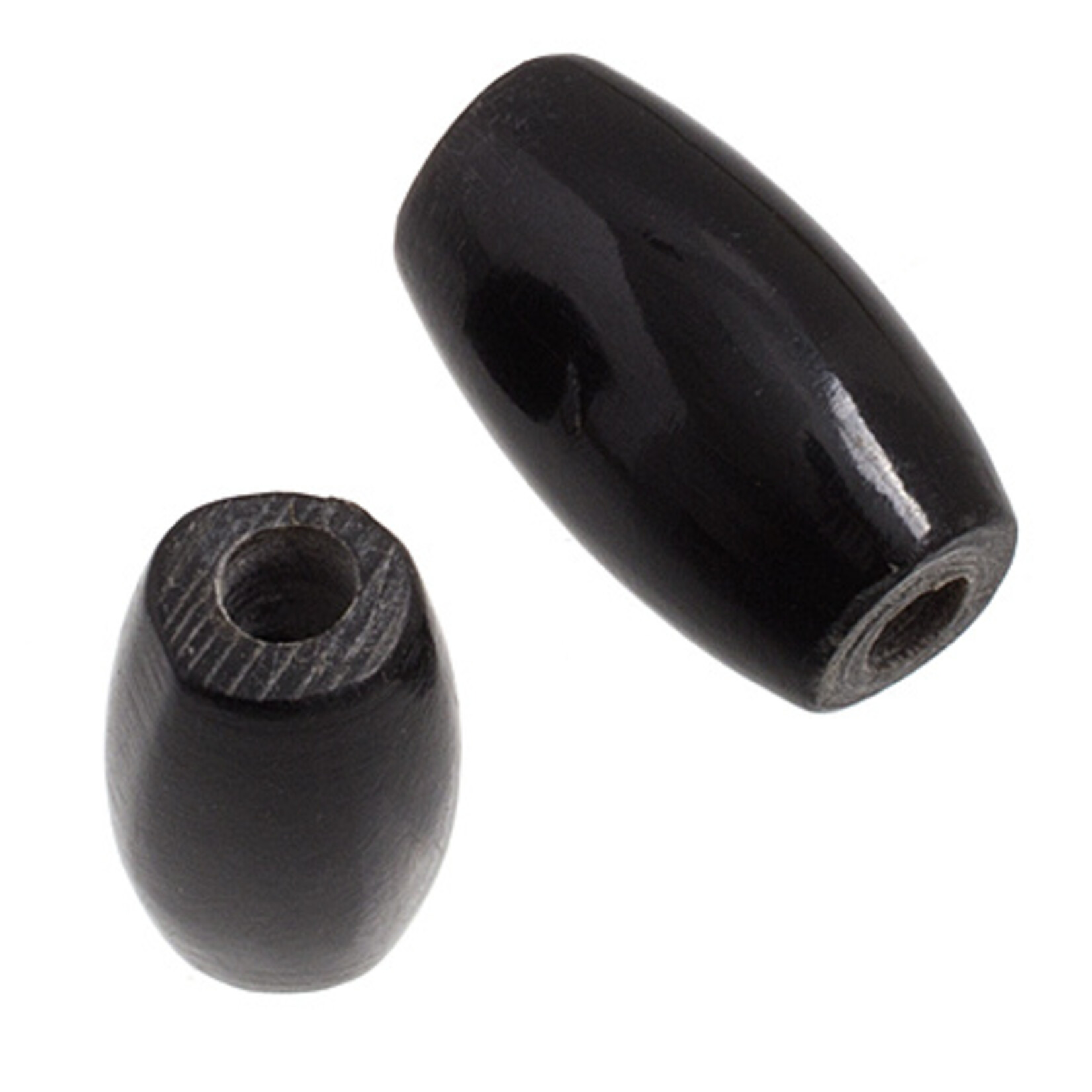 Hairbone Pipe Worked on Bone  Black 0.5 Inches(12 pcs) Oval