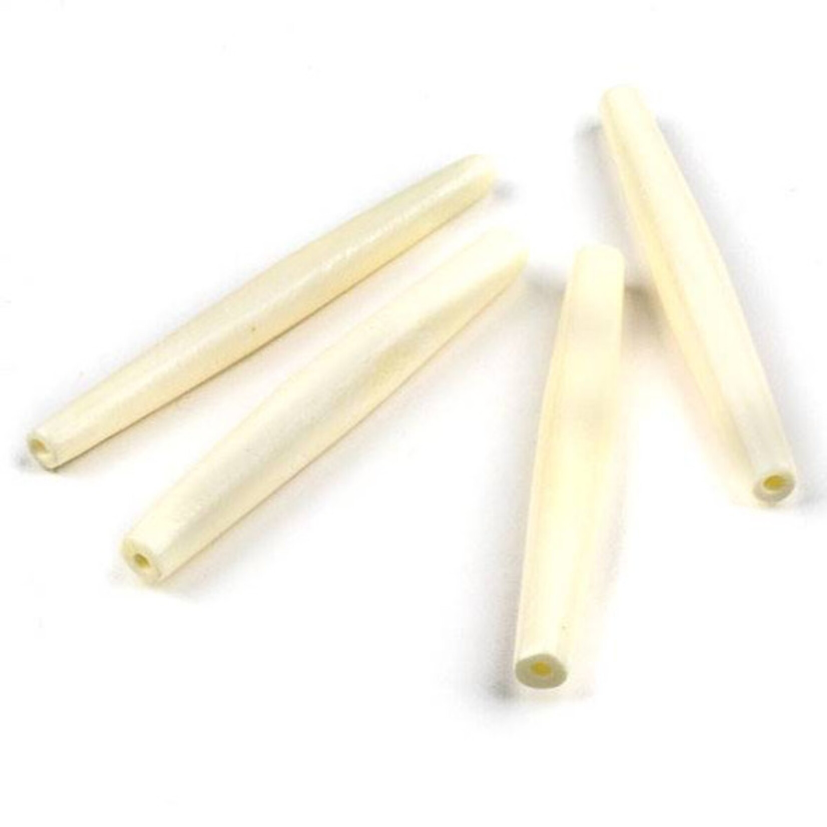 Hairbone Pipe  Worked on Bone  Ivory 2.5 Inches(10 pcs) Oval