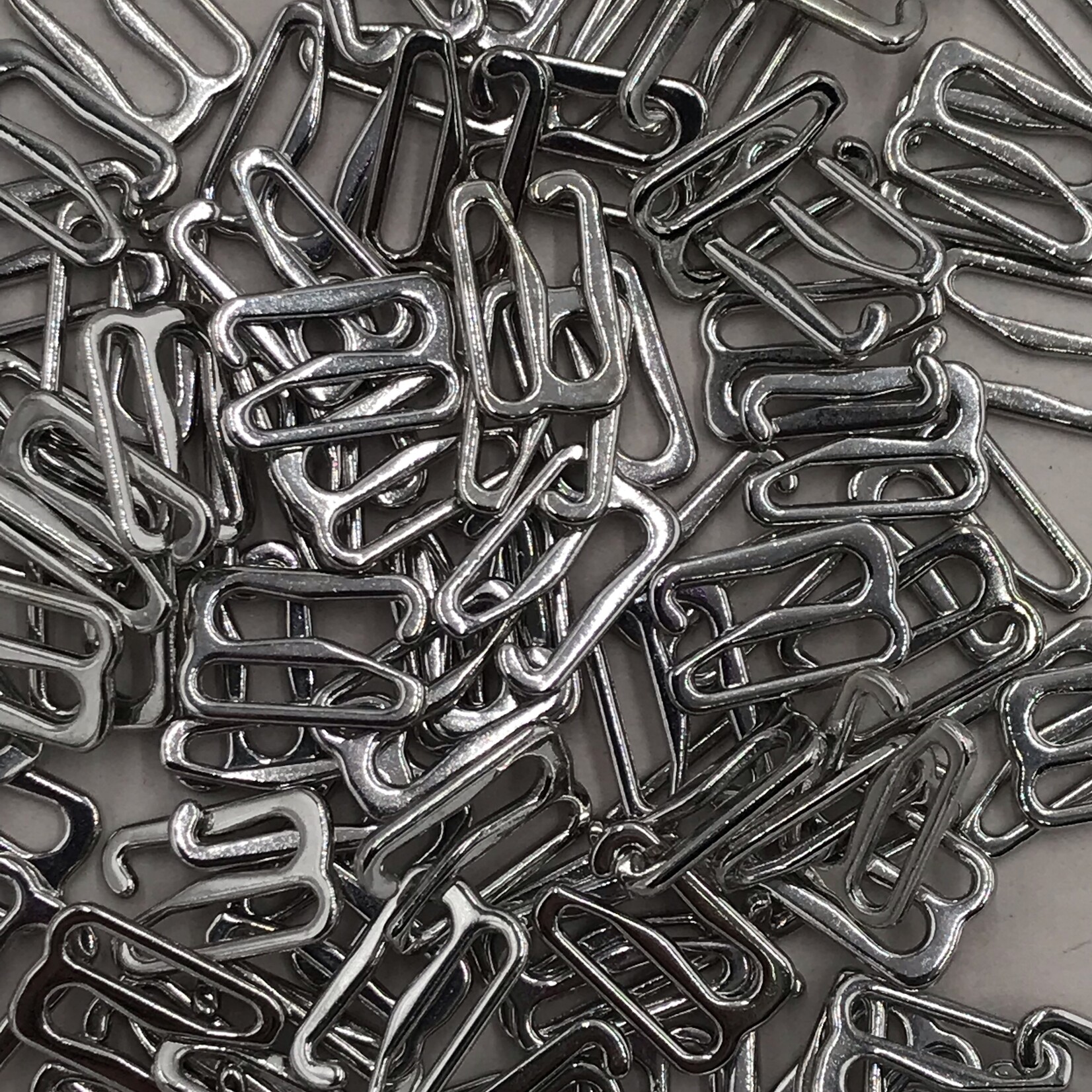 Bra Open Hook (12mm) 1/2 Inch (100pcs/pk) - Silver