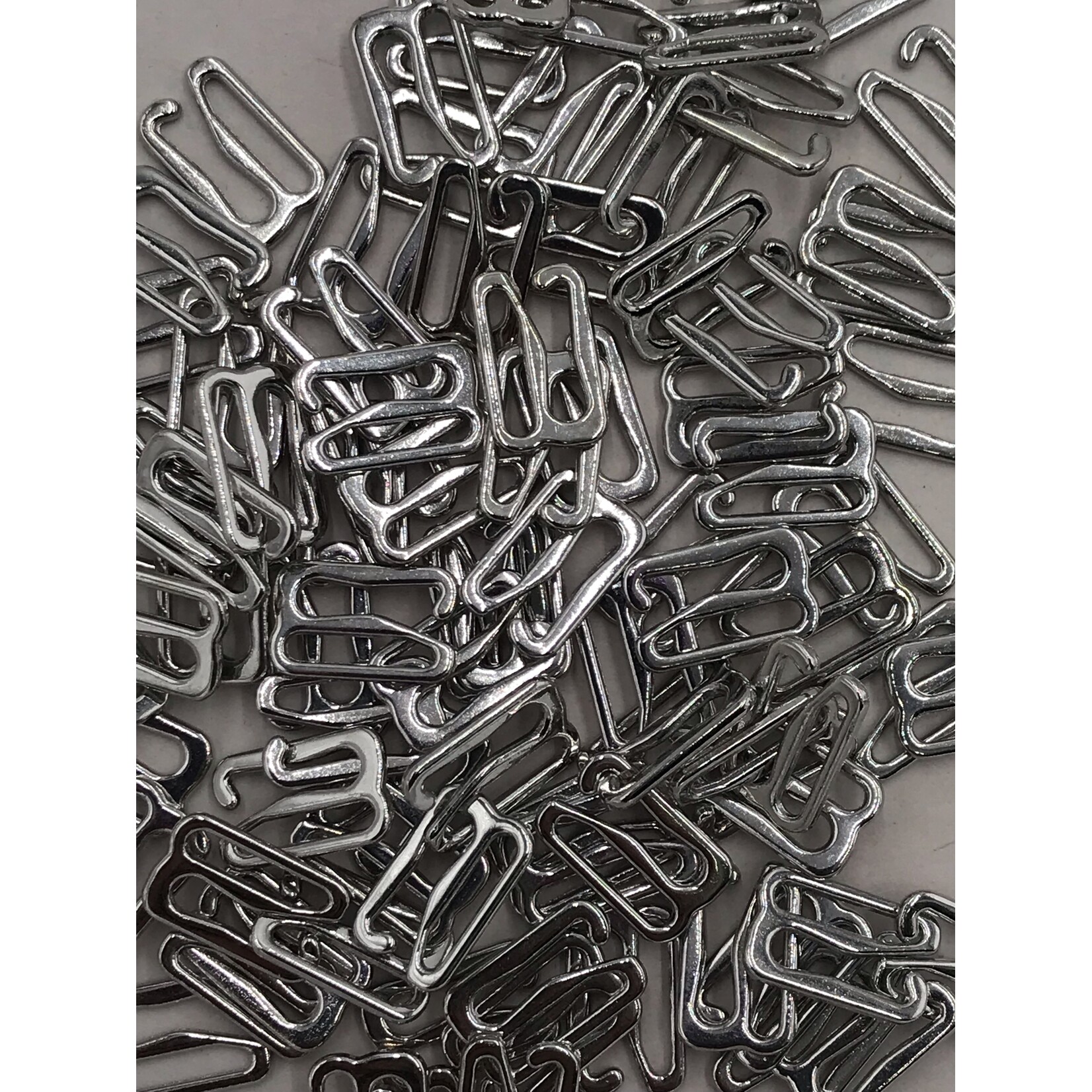 Bra Open Hook (12mm) 1/2 Inch (50pcs/pk) - Silver