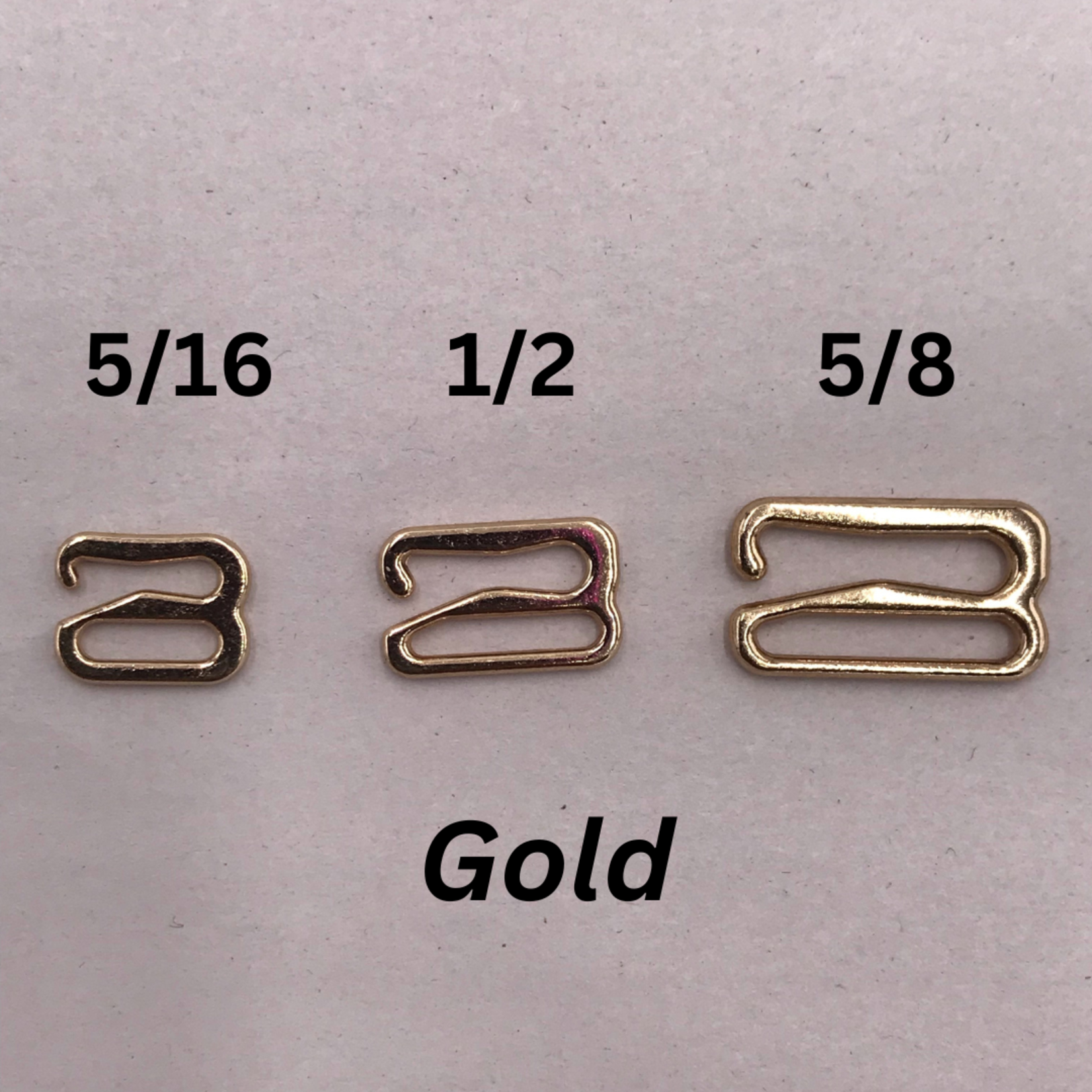 Bra Open Hook 5/16Inch (8mm) 50pcs - Gold