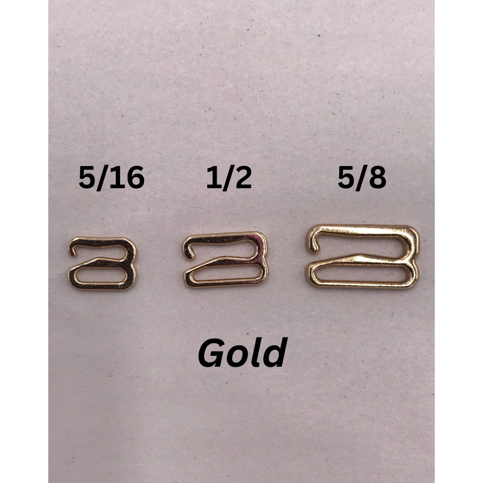 Bra Open Hook 5/16Inch (8mm) 50pcs - Gold