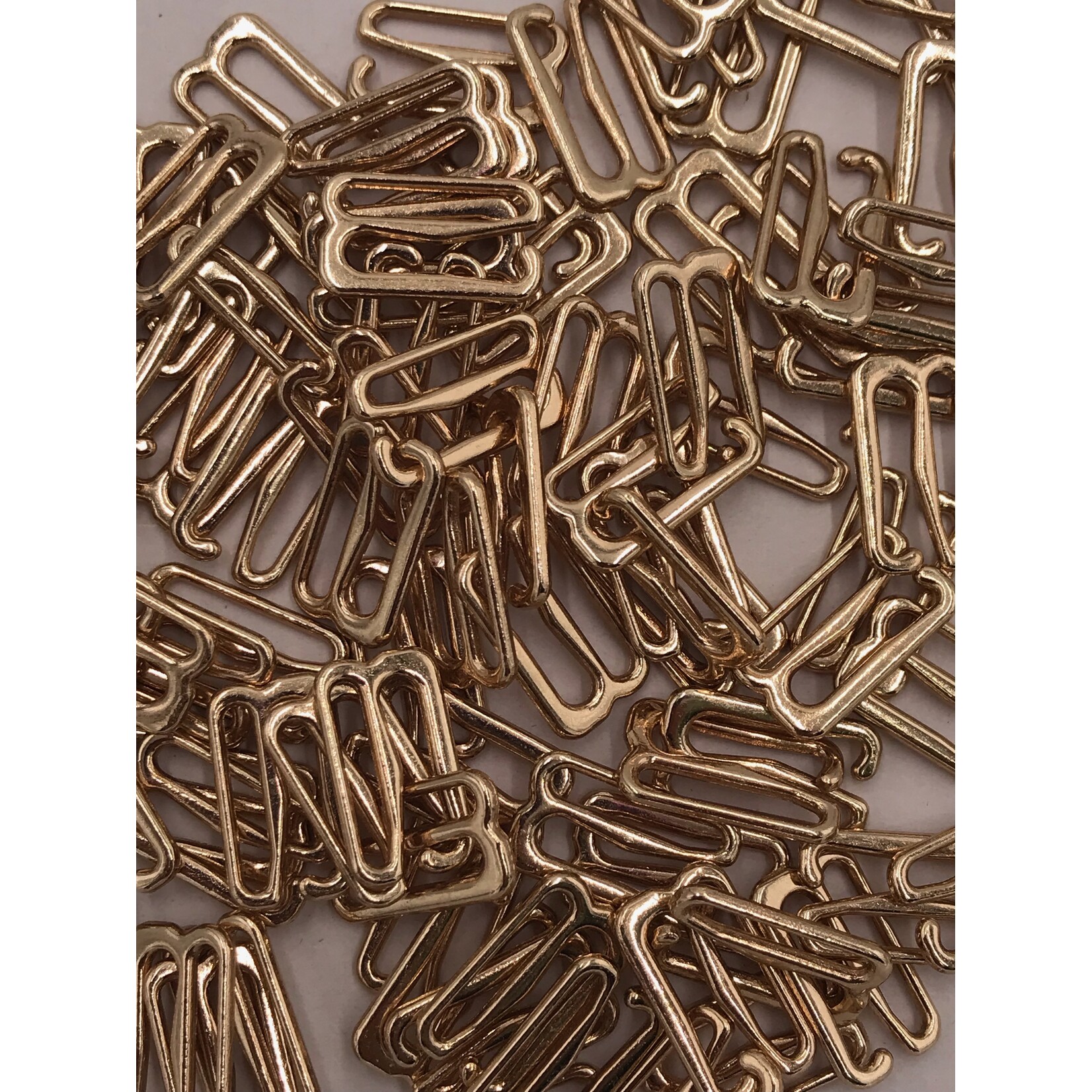 BRA OPEN HOOK (16MM) 5/8 INCH (1500PCS/PACK) - GOLD
