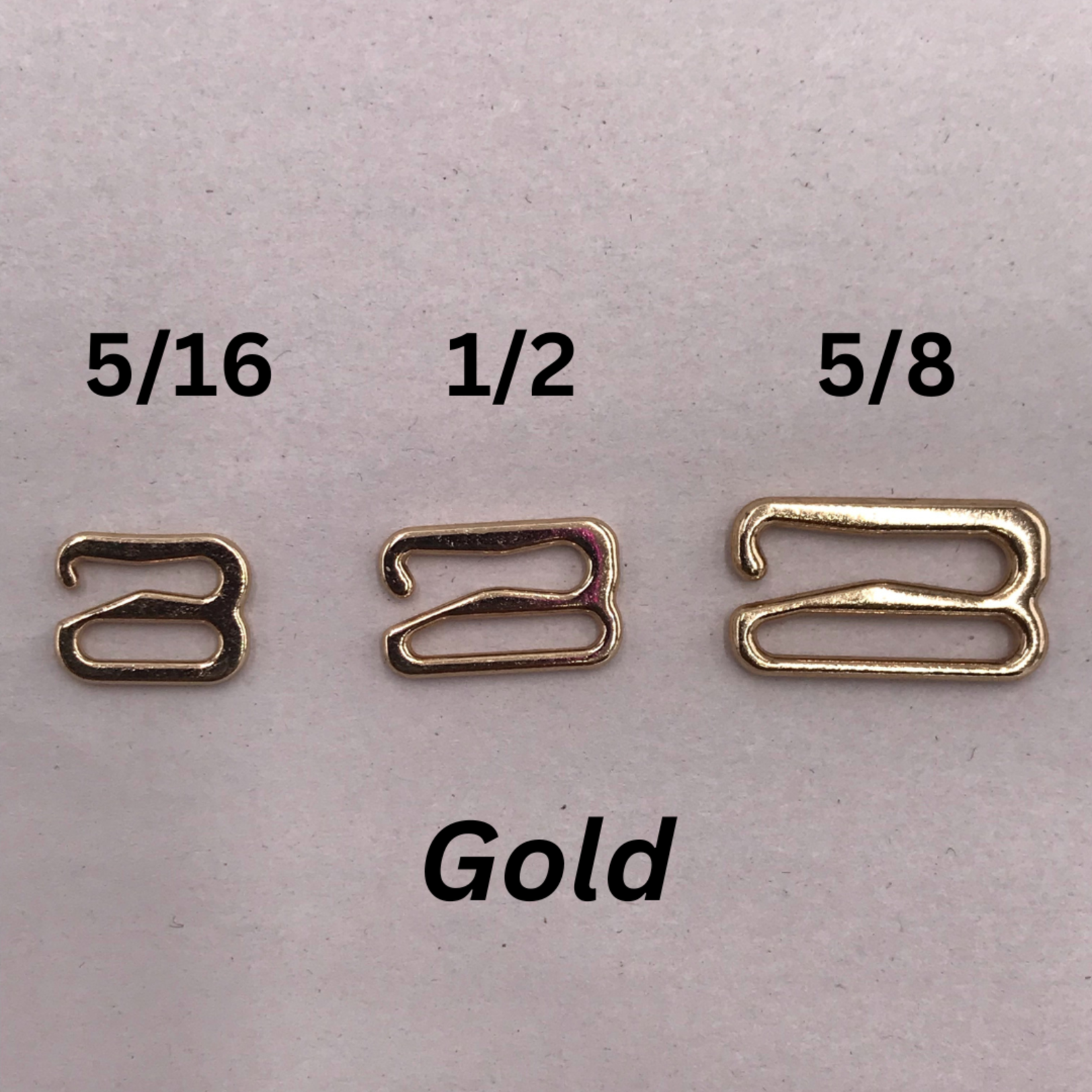 BRA OPEN HOOK (16MM) 5/8 INCH (1500PCS/PACK) - GOLD