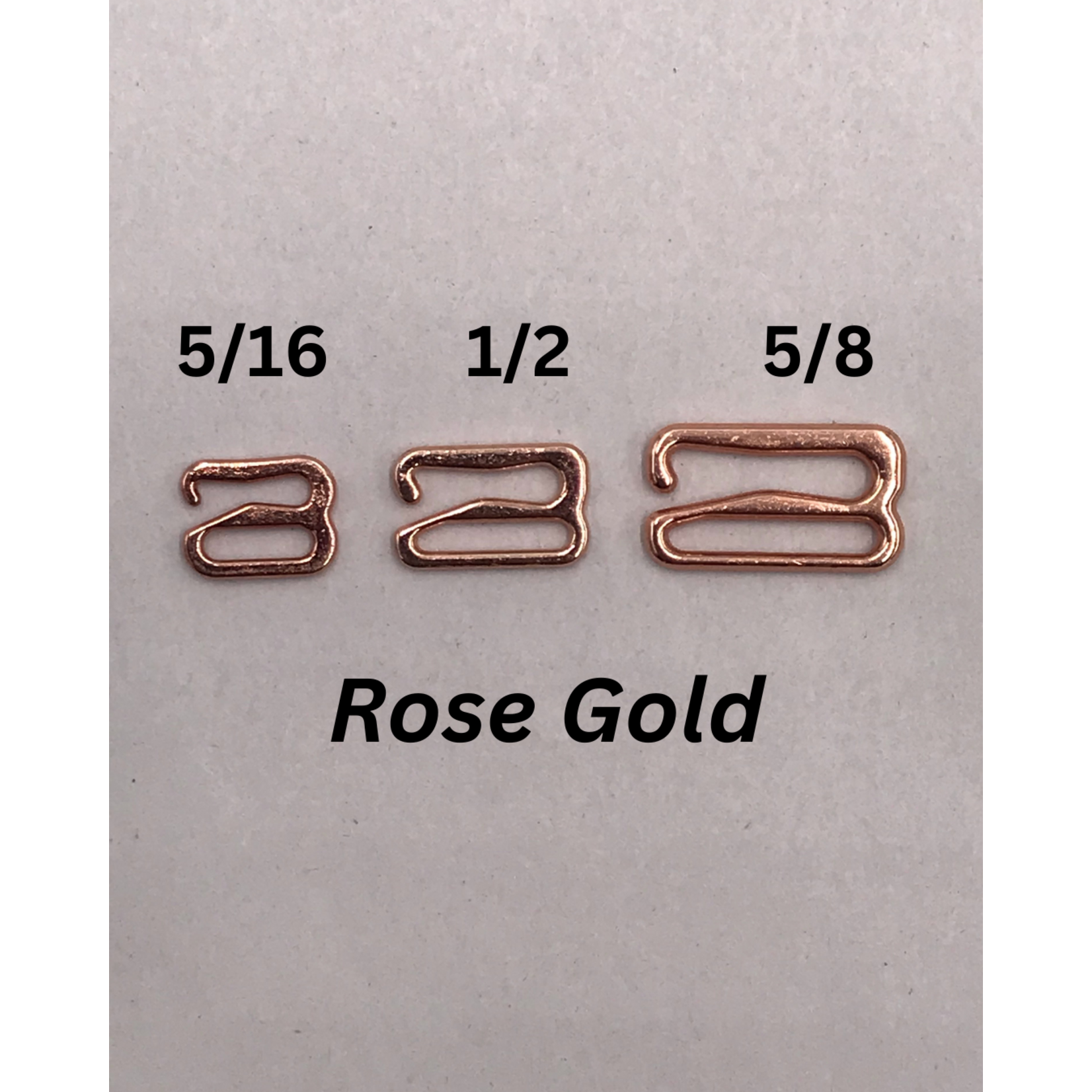 BRA OPEN HOOK (8MM) 5/16 INCH (50PCS/PACK) - ROSE GOLD
