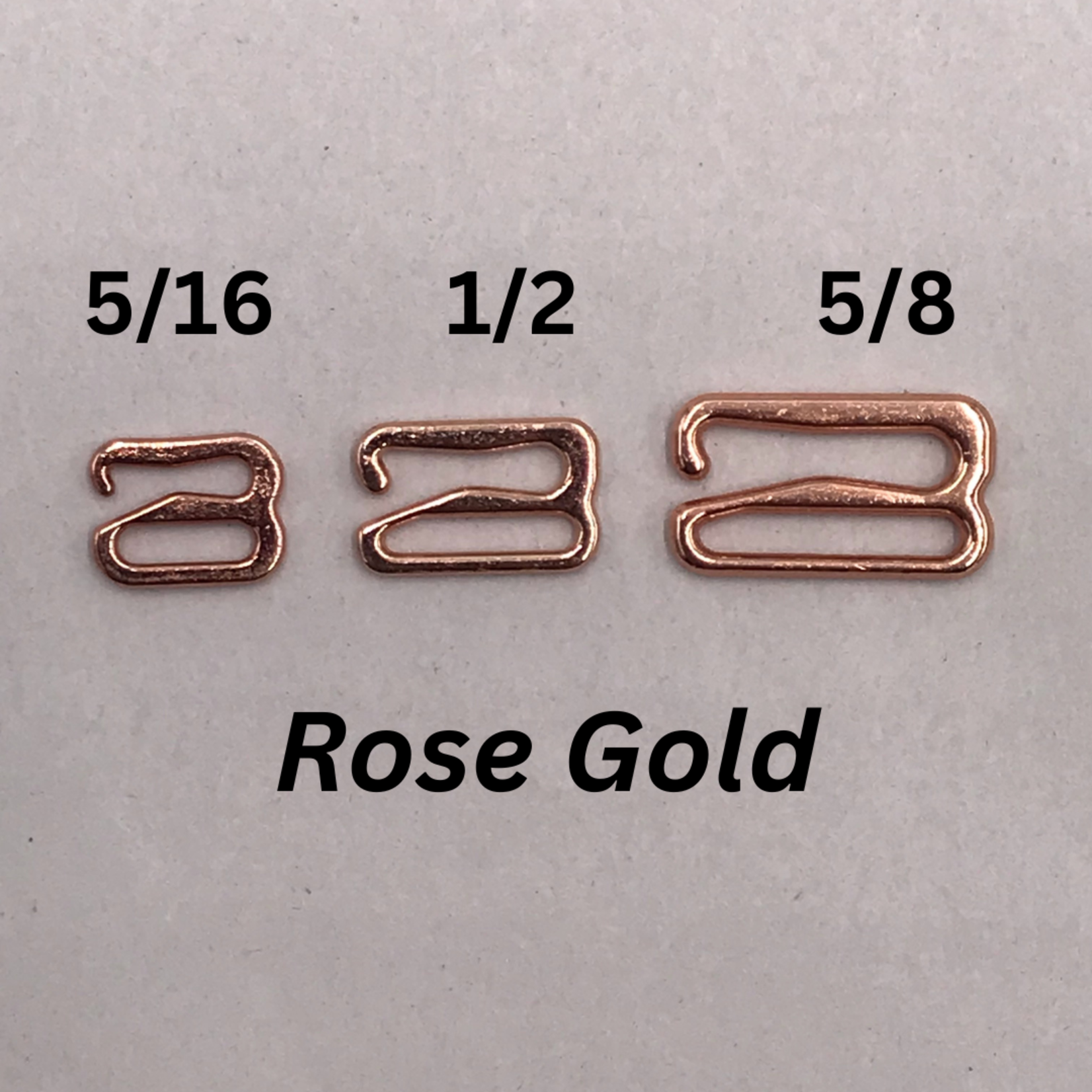 BRA OPEN HOOK (16MM) 5/8 INCH (50PCS/PACK) - ROSE GOLD