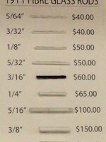 Fiberglass Rod 19 Feet Black 1/4  inches