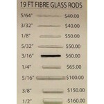 Fiberglass Rod 19 Feet White 1/4  inches