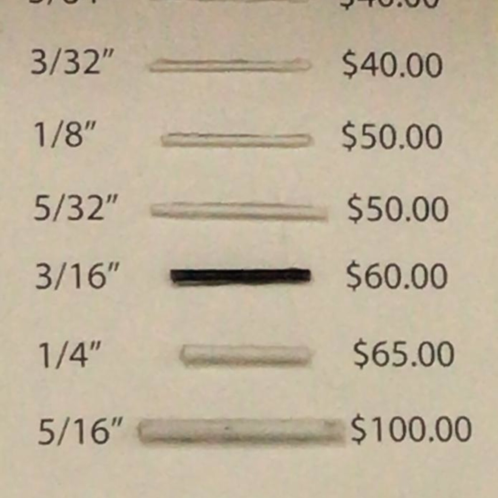 Fiberglass Rod 19 Feet White 1/4  inches