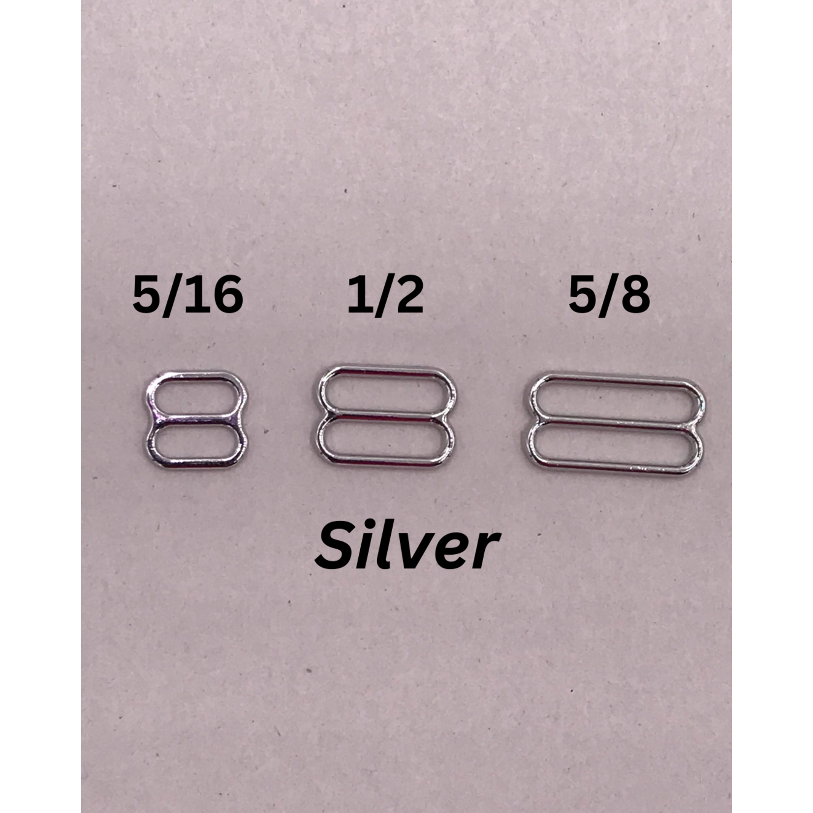 BRA SLIDER (8MM) 5/16 INCH (50PCS/PACK) - SILVER