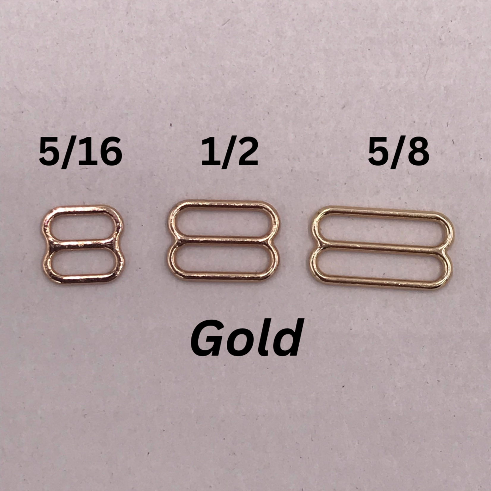 Bra Slider 5/16Inch (8mm) 100pcs/pk - Gold