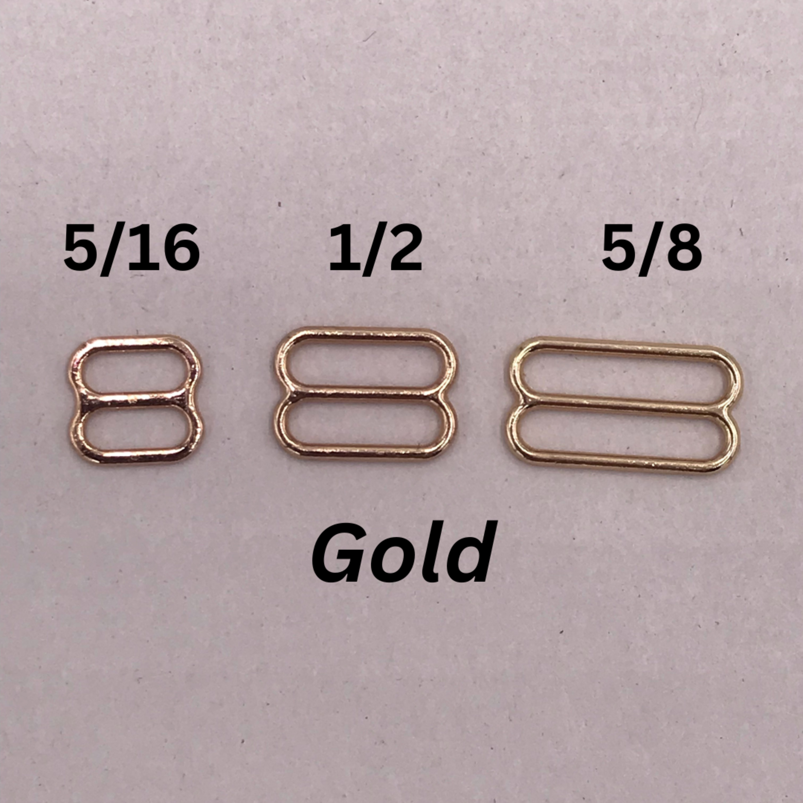 BRA SLIDER (8MM) 5/16 INCH (100PCS/PACK) - GOLD