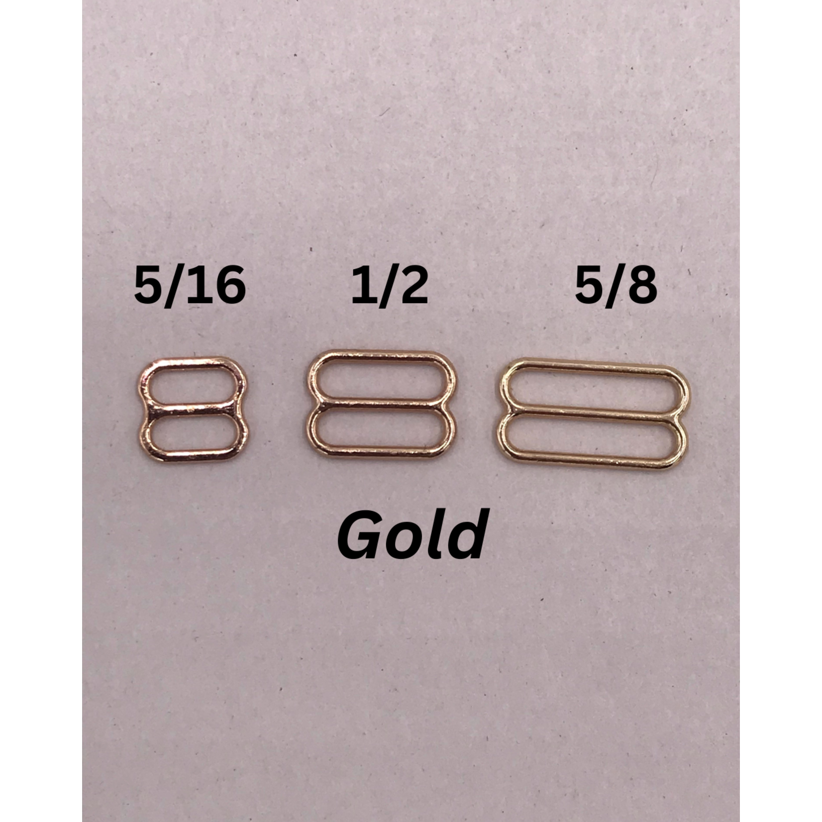 BRA SLIDER (16MM) 5/8 INCH (50PCS/PACK) - GOLD