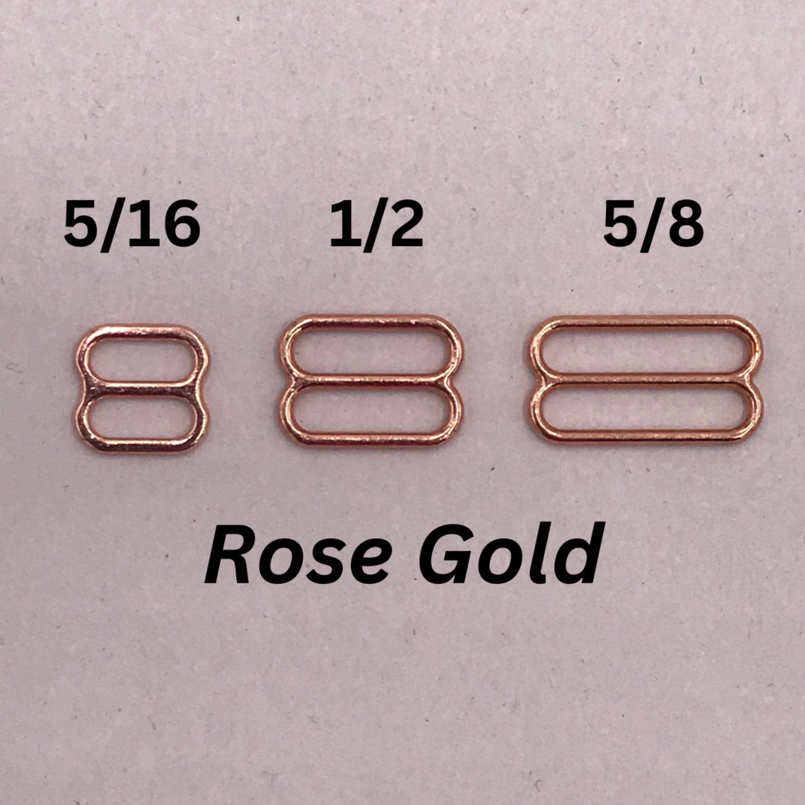 BRA SLIDER (16MM) 5/8 INCH (1500PCS/PACK) - ROSE GOLD