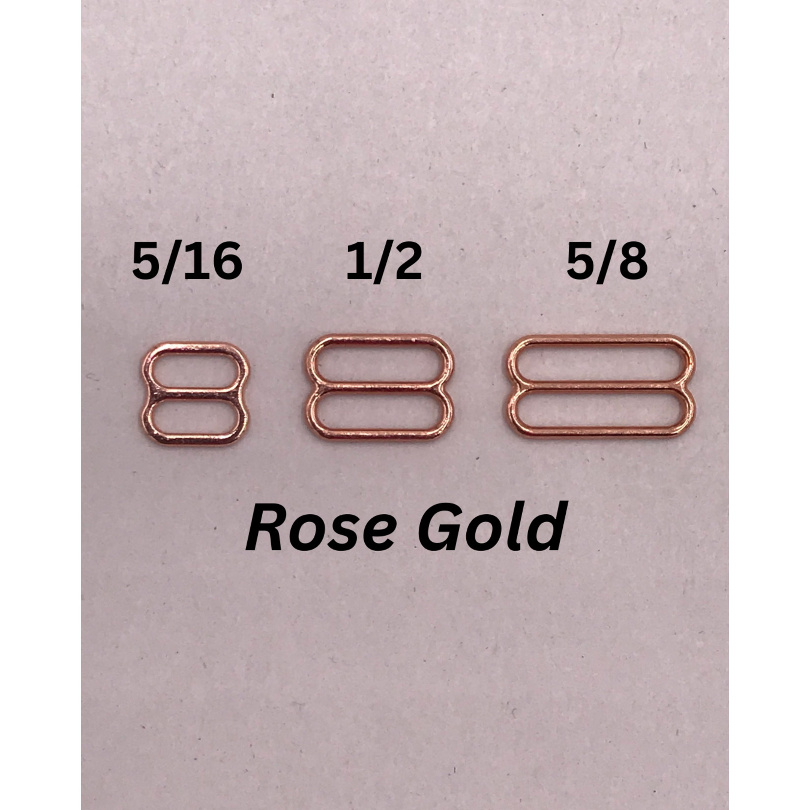 BRA SLIDER (16MM) 5/8 INCH (100PCS/PACK) - ROSE GOLD