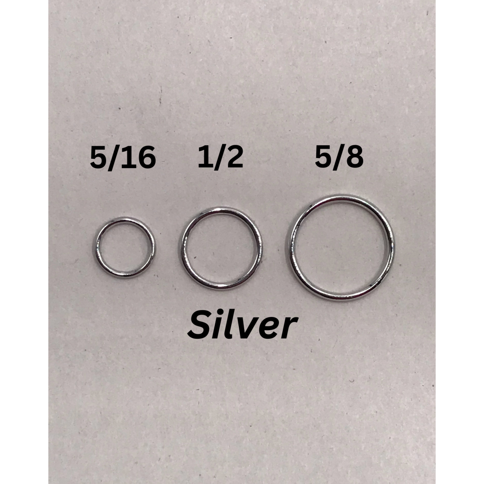 BRA O-RINGS (16MM) 5/8 INCH (50PCS/PACK) - SILVER