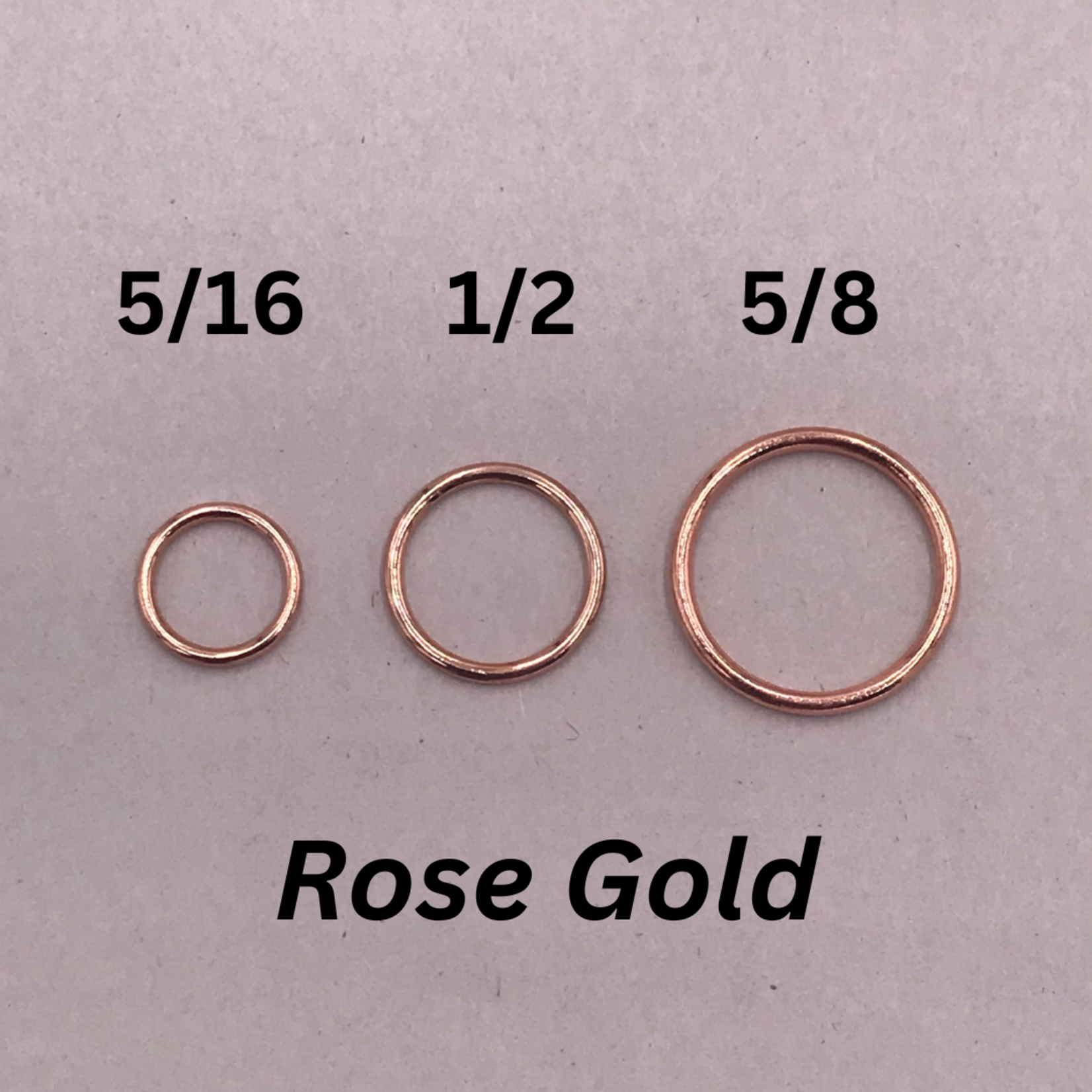 BRA O-RINGS (16MM) 5/8 INCH (1500PCS/PACK) - ROSE GOLD