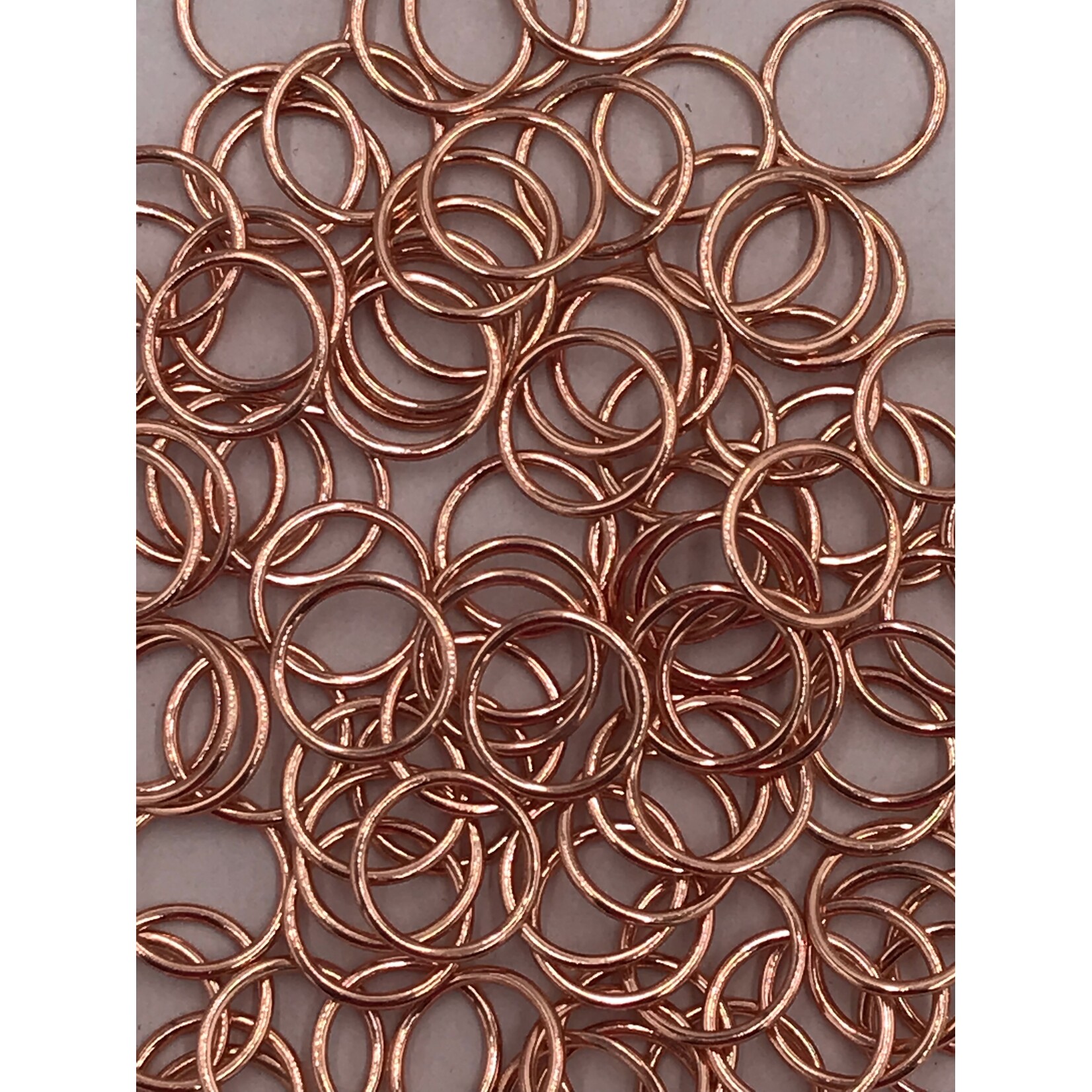 BRA O-RINGS (12MM)  1/2 INCH (100PCS/PACK) - ROSE GOLD