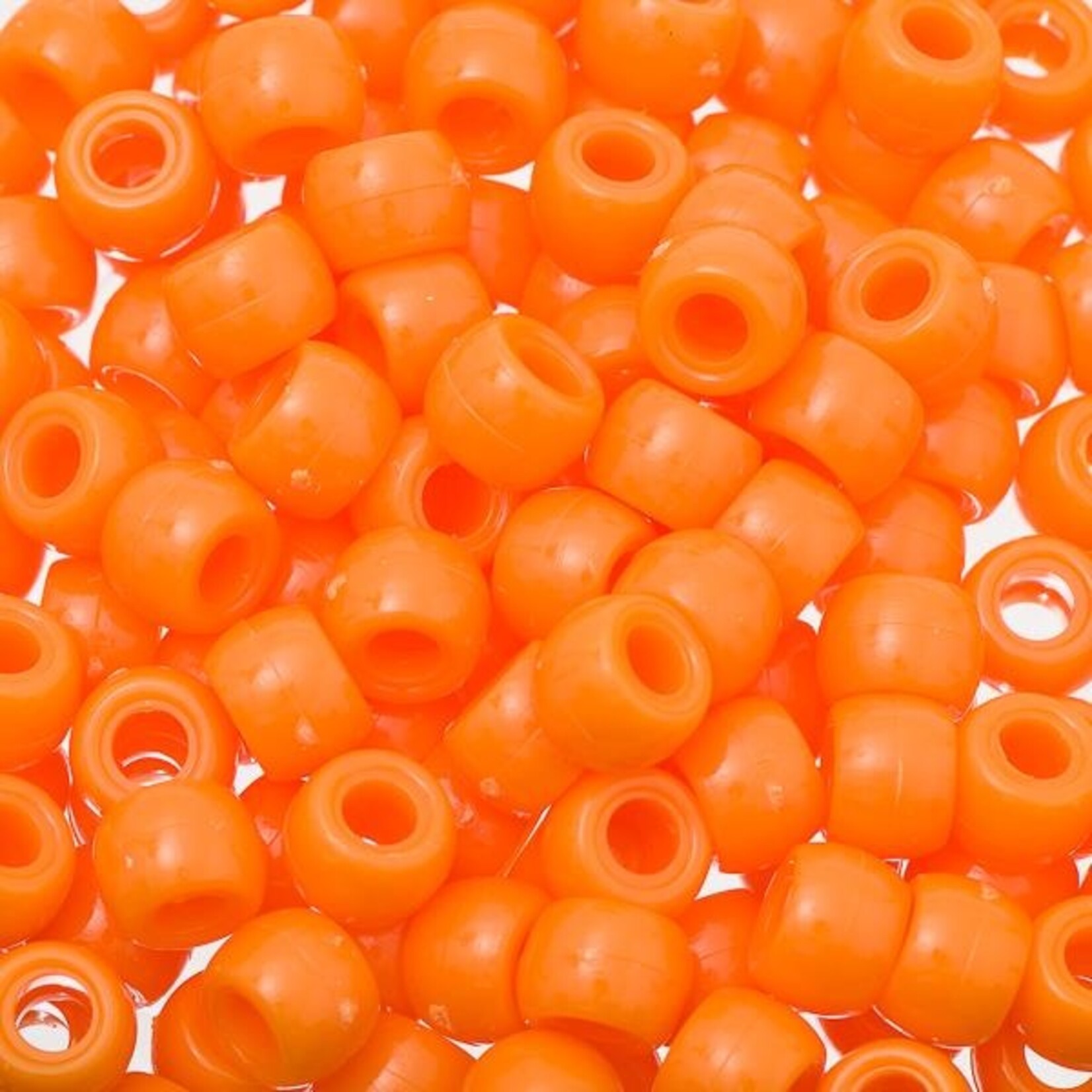 Crowbeads 9mm (60pcs) Neon Orange Opaque