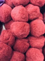 Pom Pom Burgundy 1 1/2 (50 pieces)