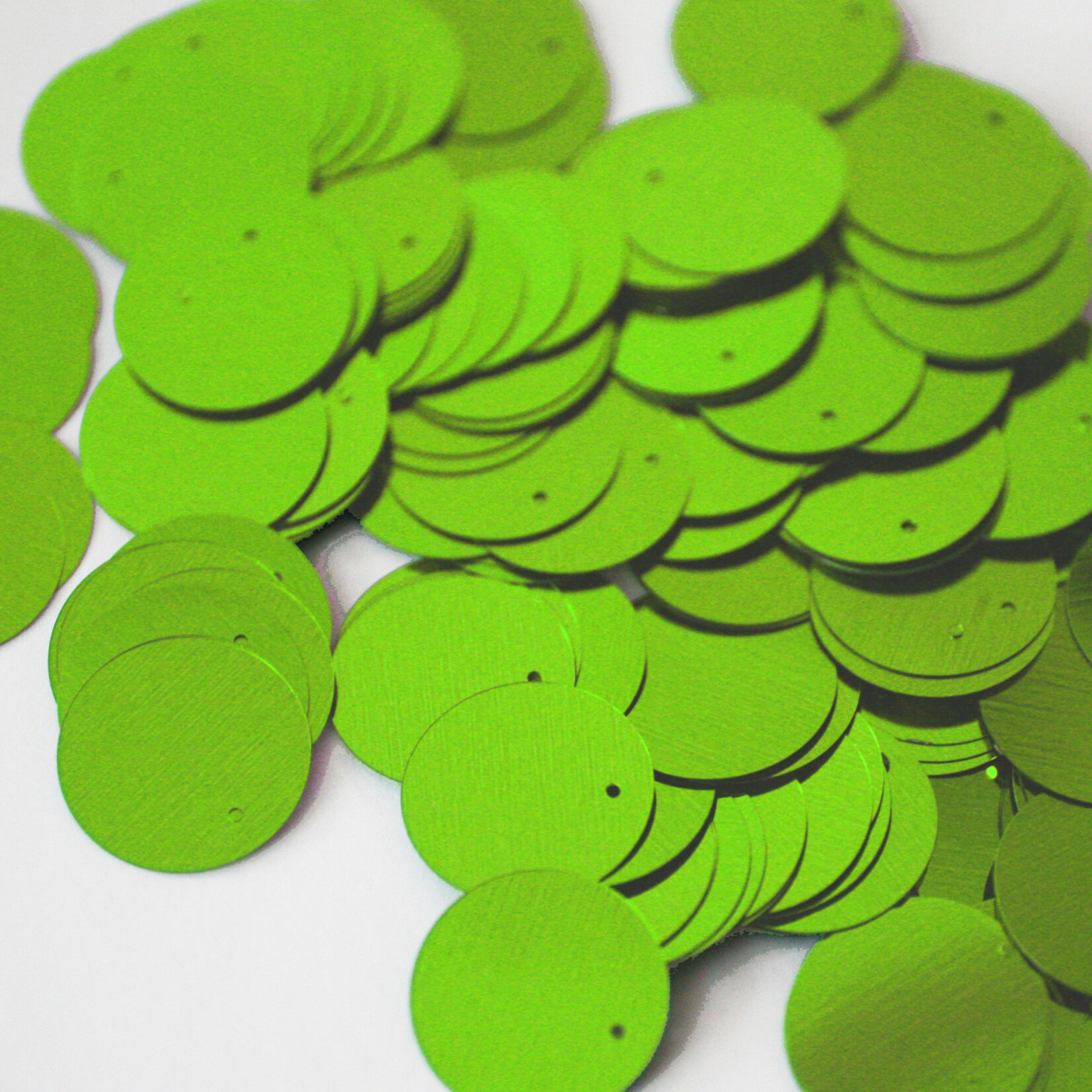 Plain Sequin Round 500 grams  Lime Green 20mm