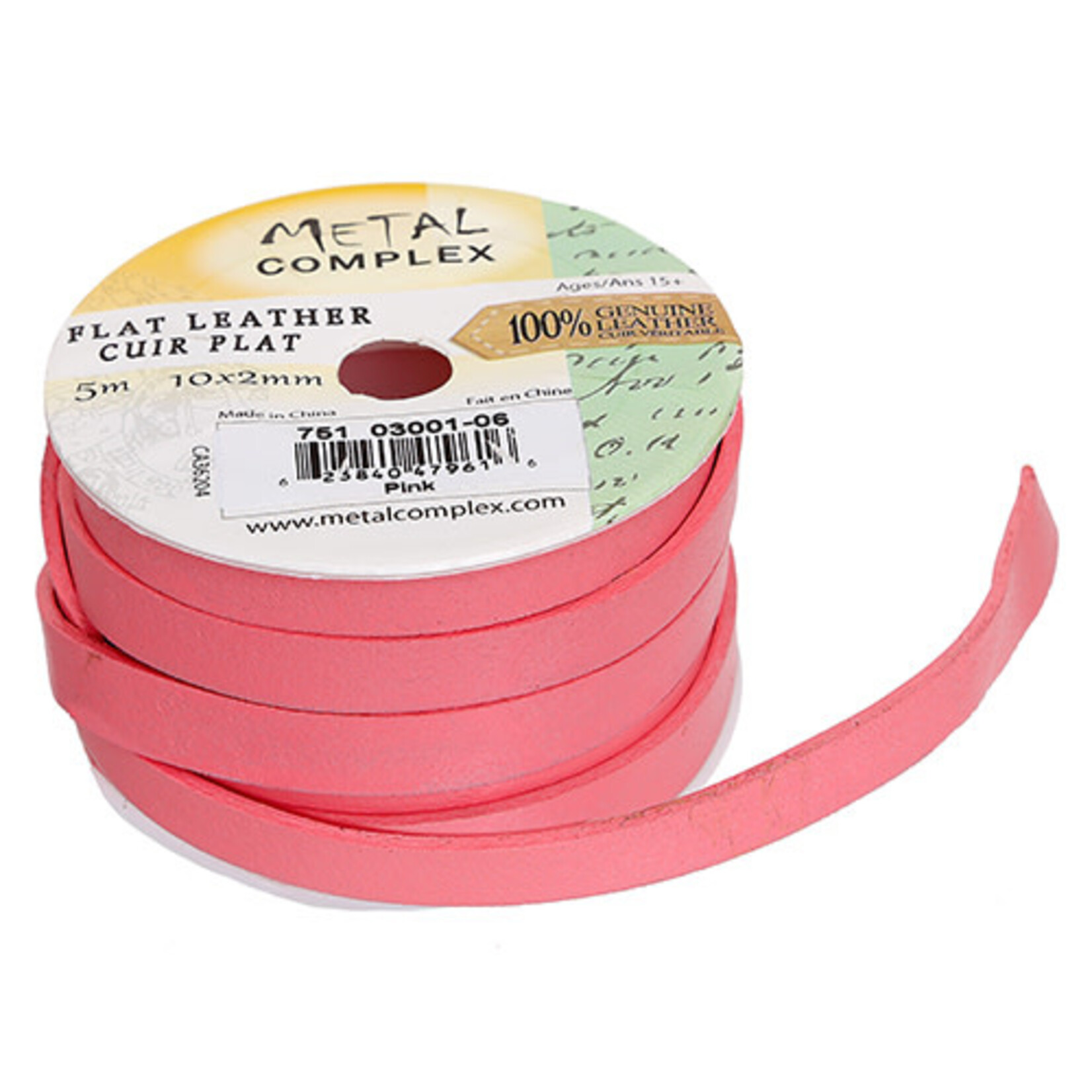 Flat Leather 10x2mm (5m spool)