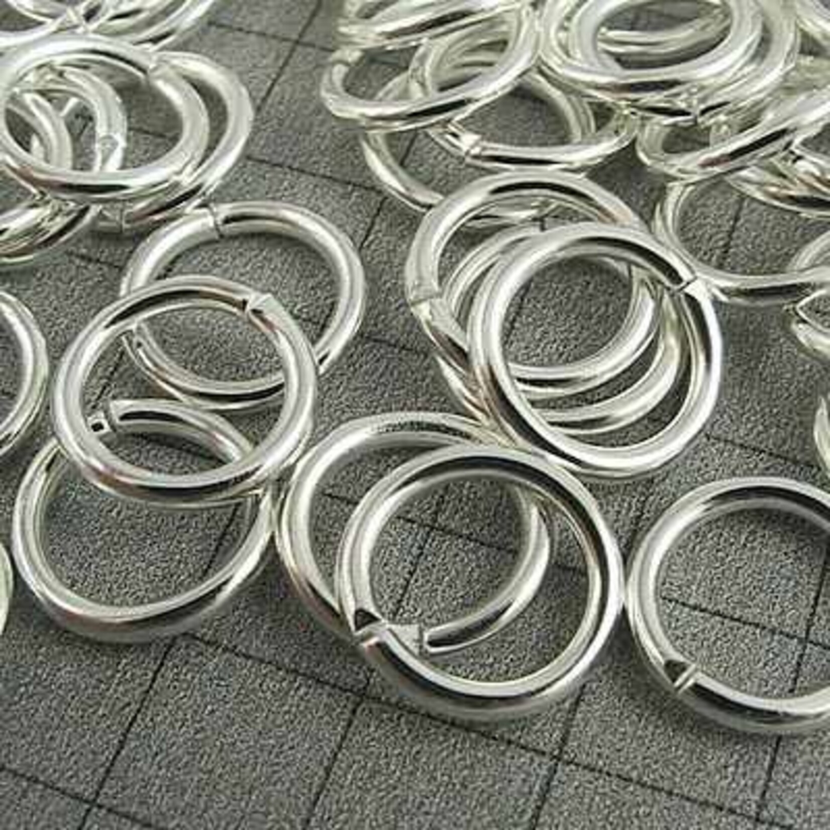 Jump Rings 9mm 16ga - Silver (12 Pieces)