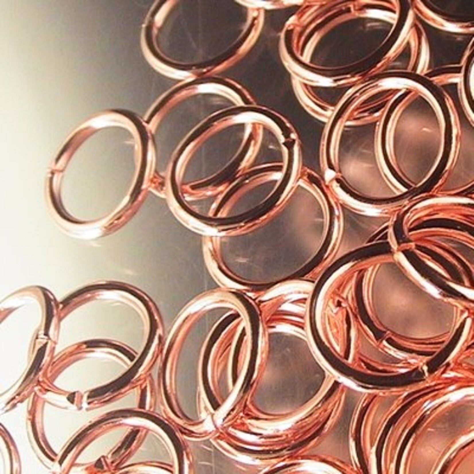 Jump Rings 9mm 16ga -Shiny Copper (12 Pieces)