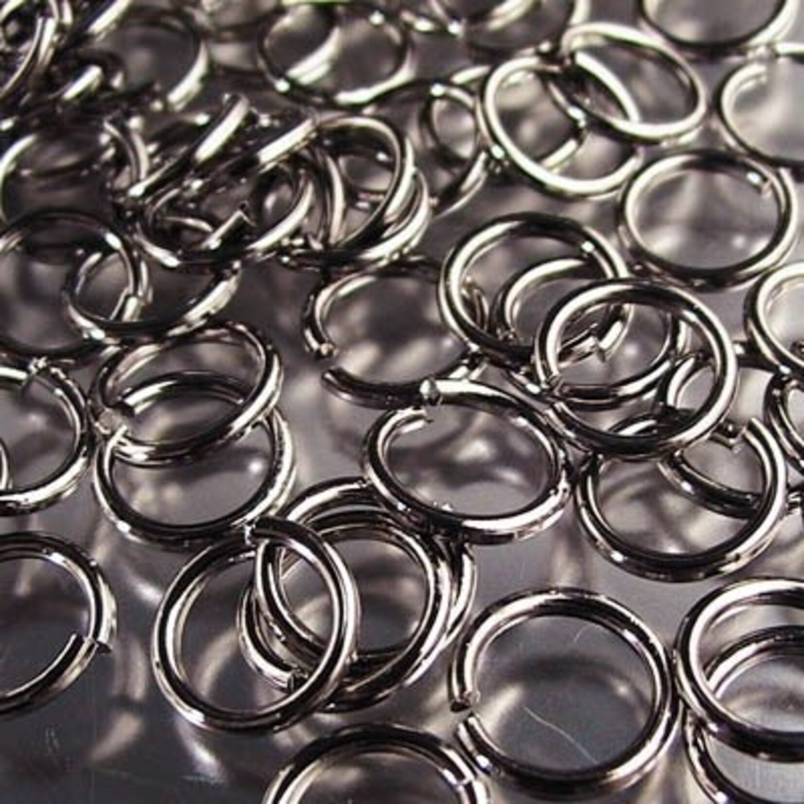 Jump Rings Gun Metal 9mm 12 pcs