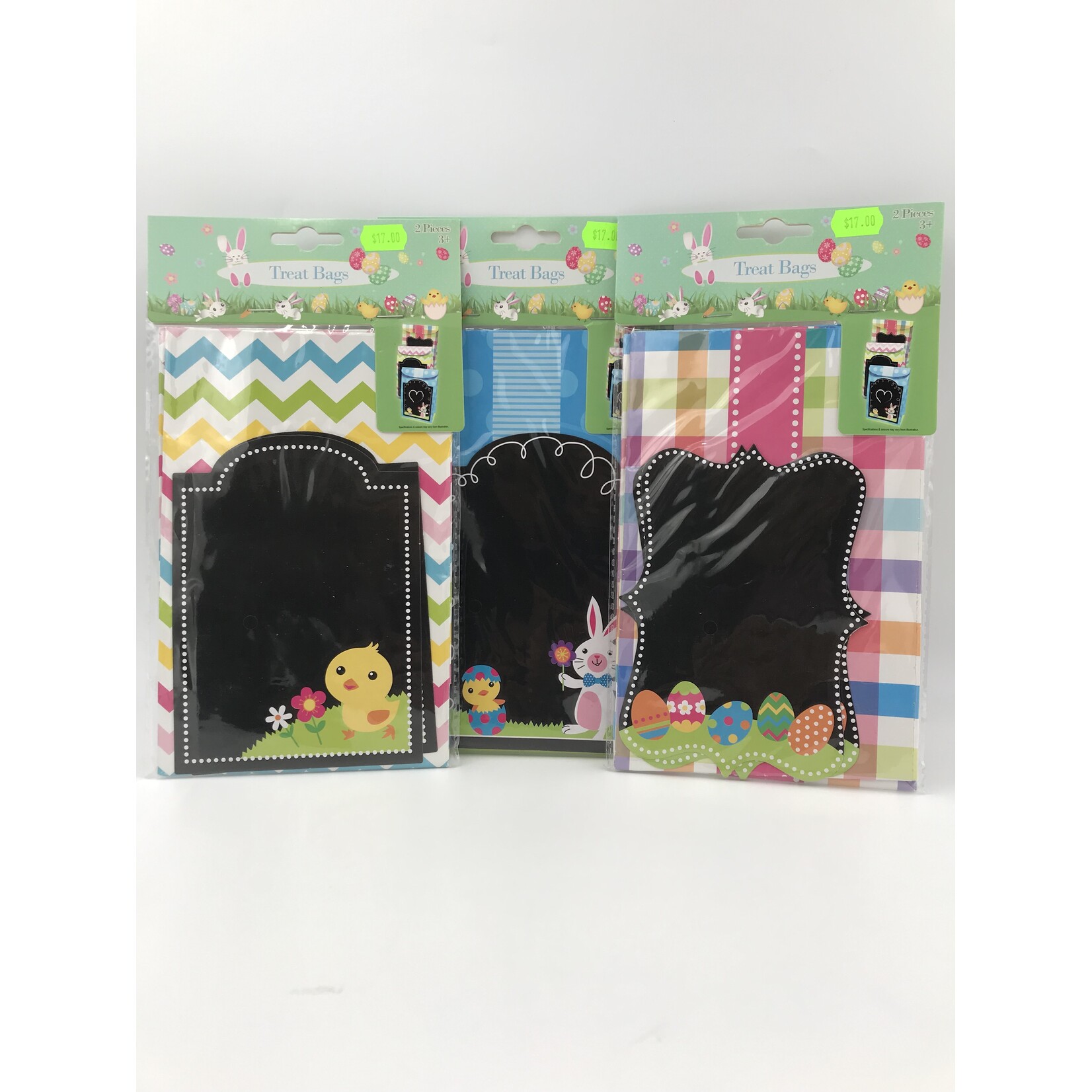 Easter Treat Bags with Chalk Board 2Pk Asst