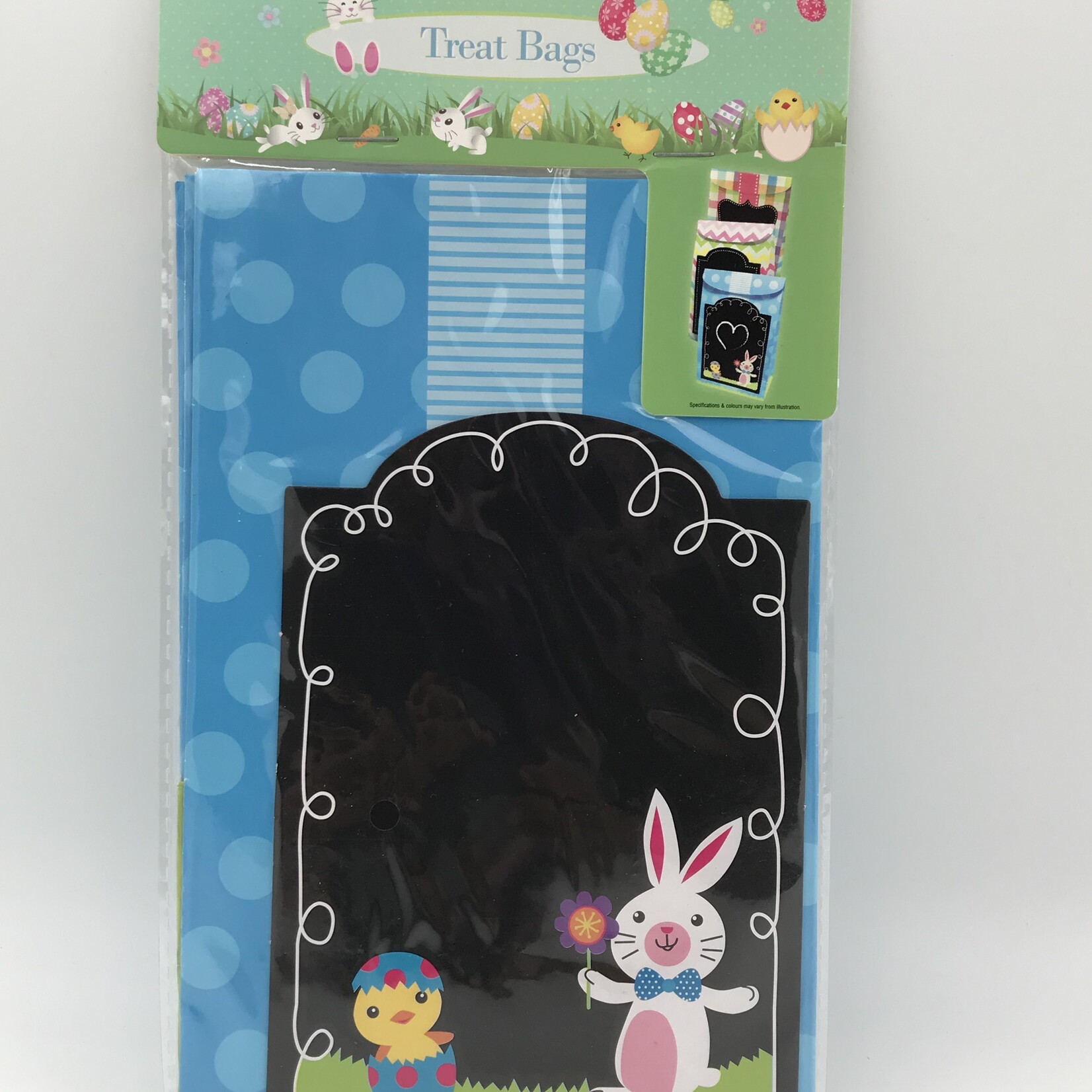 Easter Treat Bags with Chalk Board 2Pk Asst