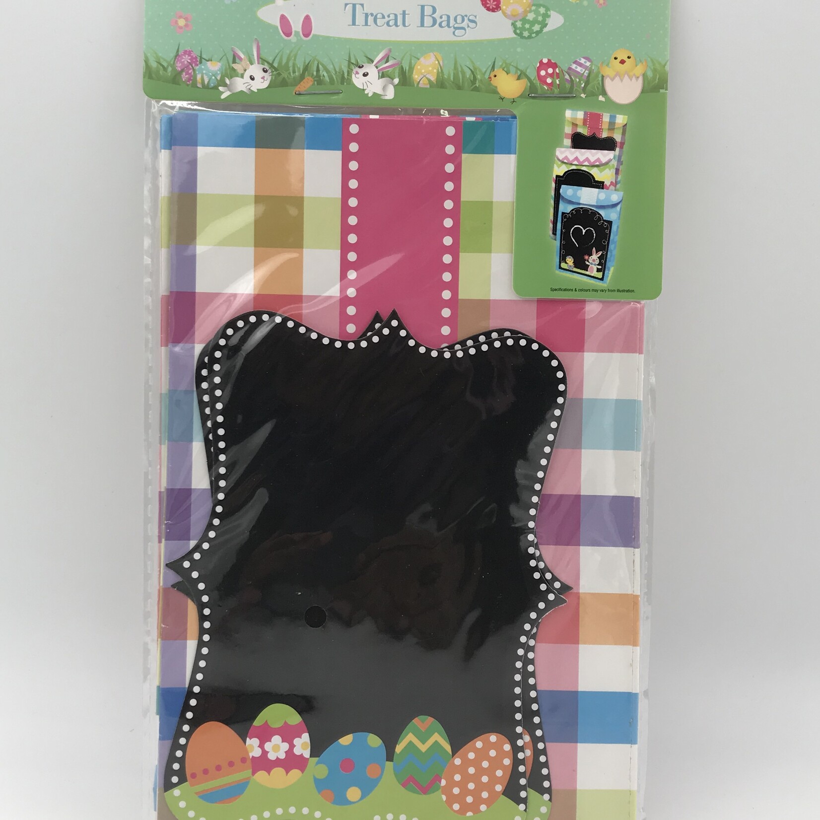 Easter Treat Bags with Chalk Board 2Pk Asst