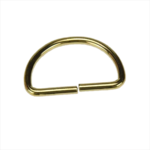 Metal D Ring - Brass 38mm/1.5 Inches (2pcs)