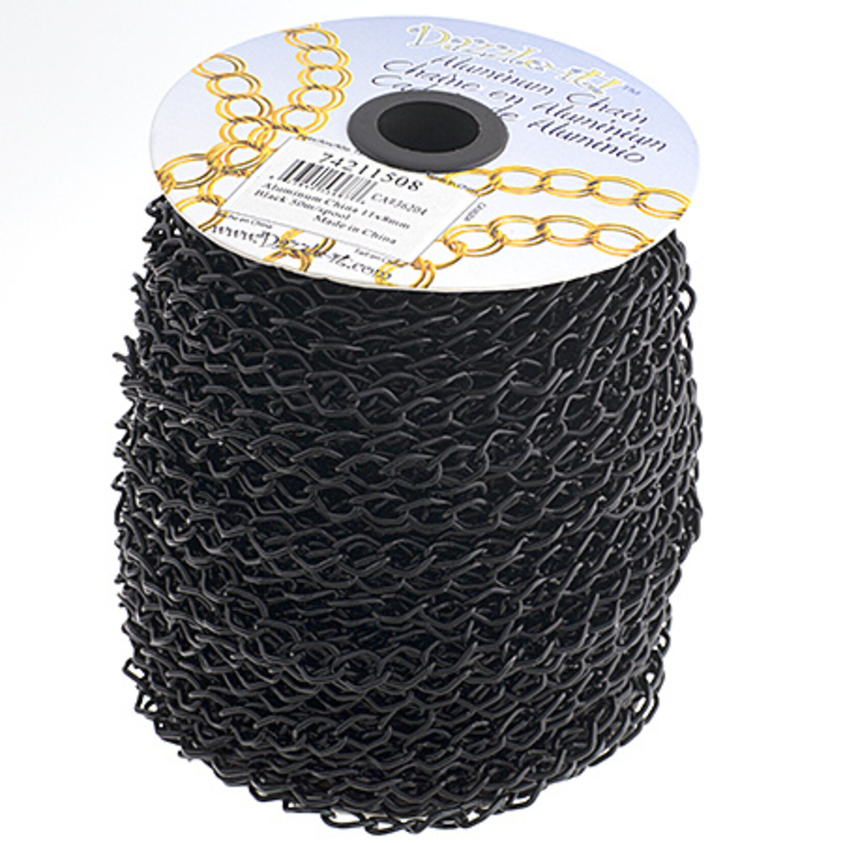 Aluminum Chain 50m/spool Black 11 x 8mm