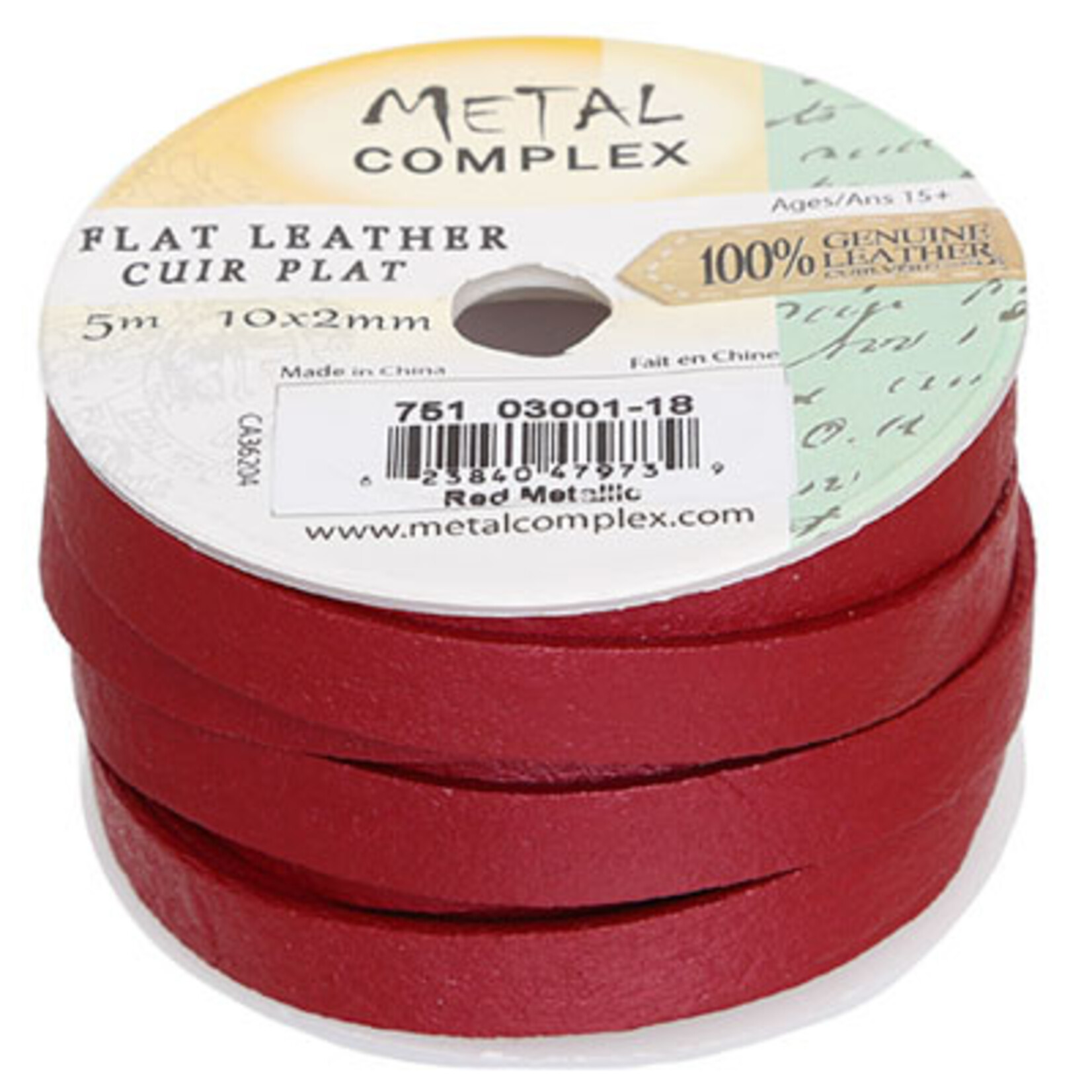 Flat Leather 10x2mm (5m spool)