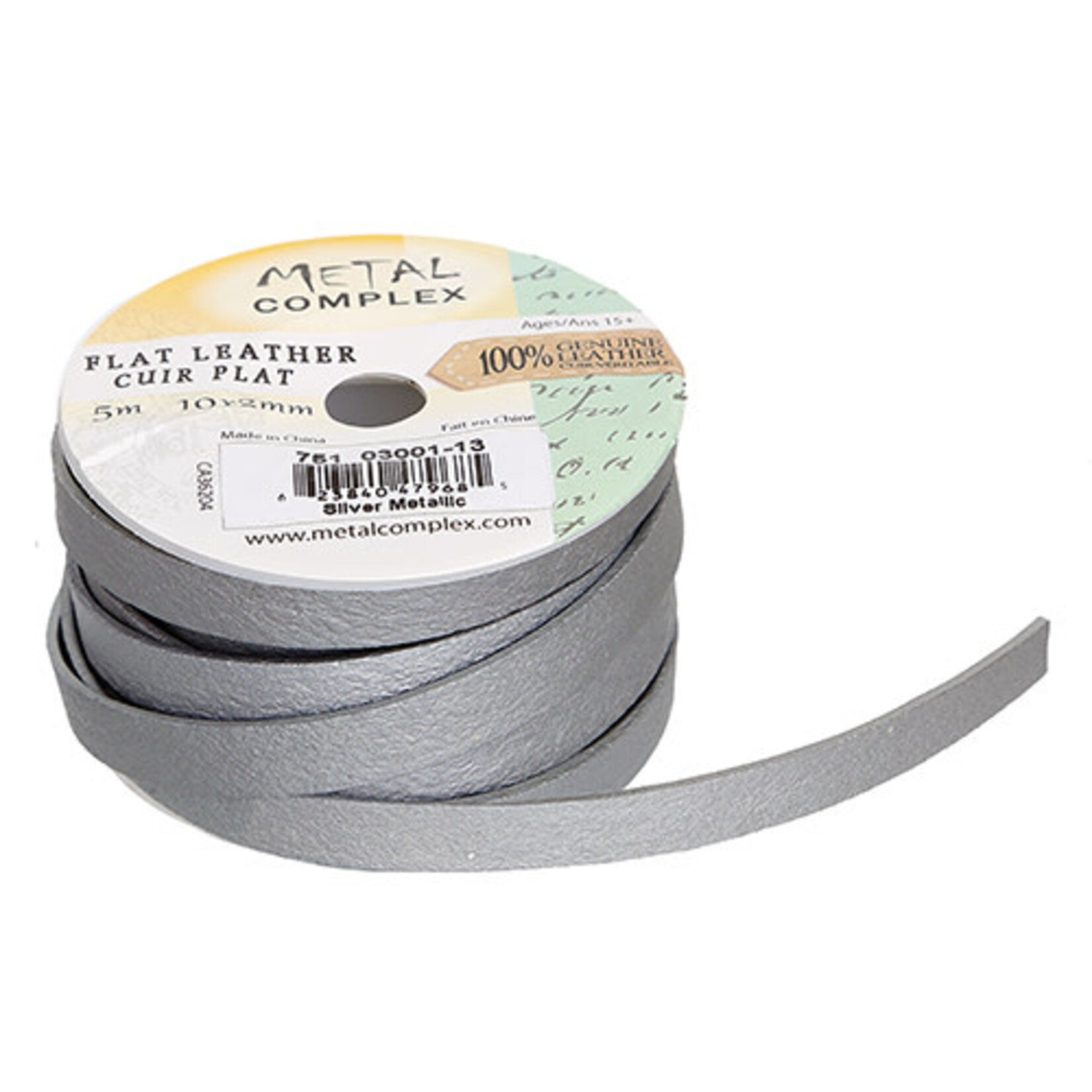 Flat Leather 10x2mm (5m spool)