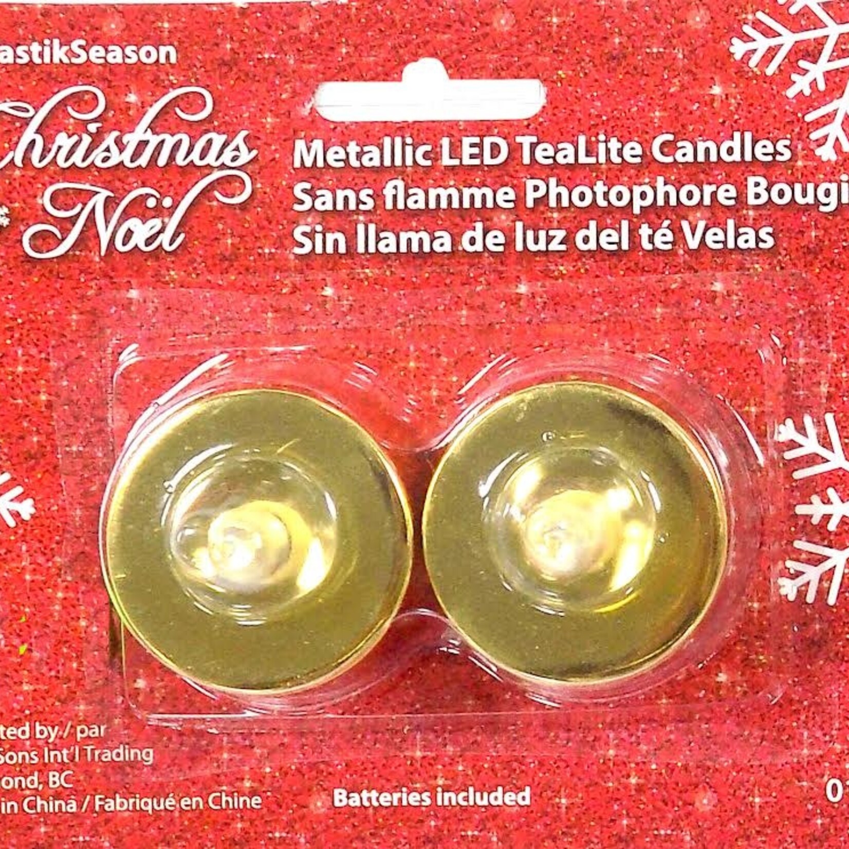 Metallic LED Tea Lite (2pcs)