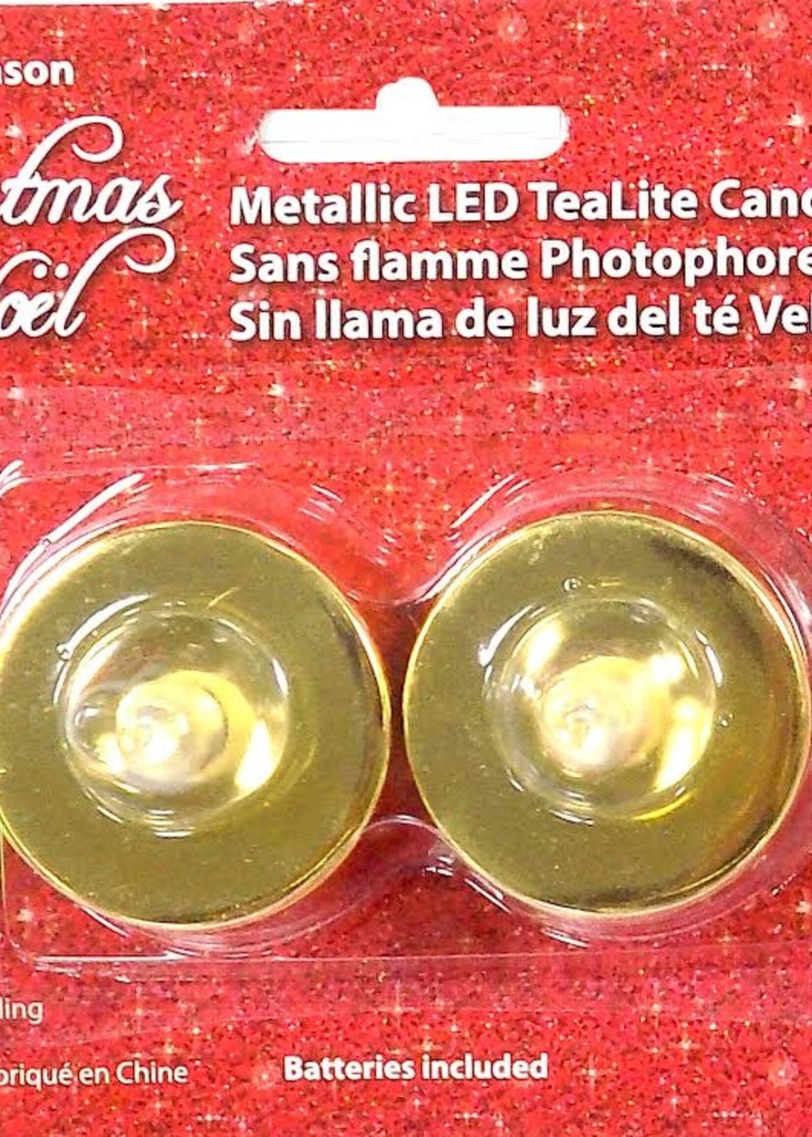 Metallic LED Tea Lite (2pcs)