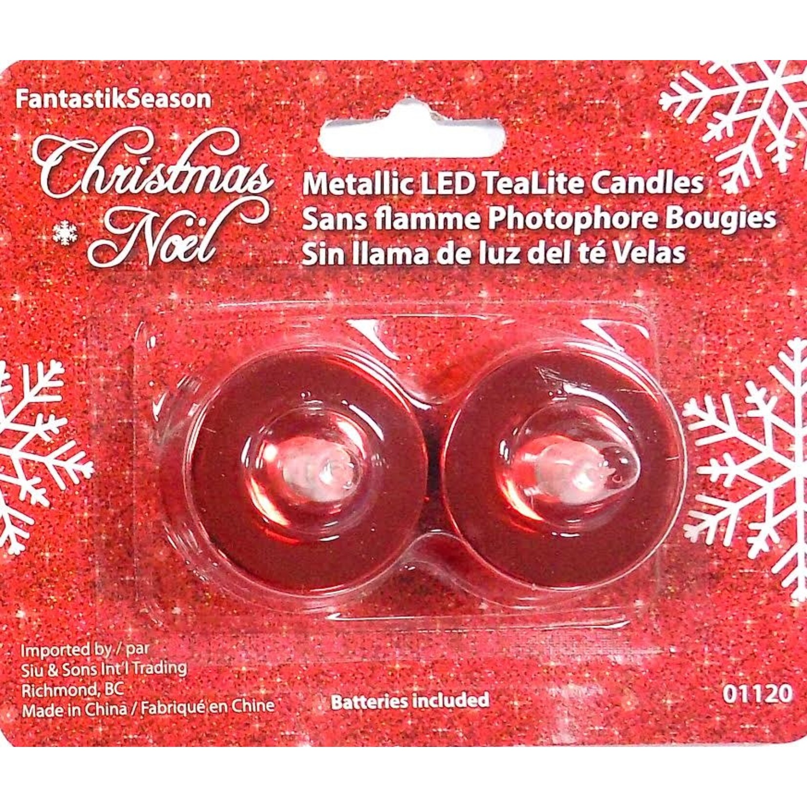 Metallic LED Tea Lite (2pcs)