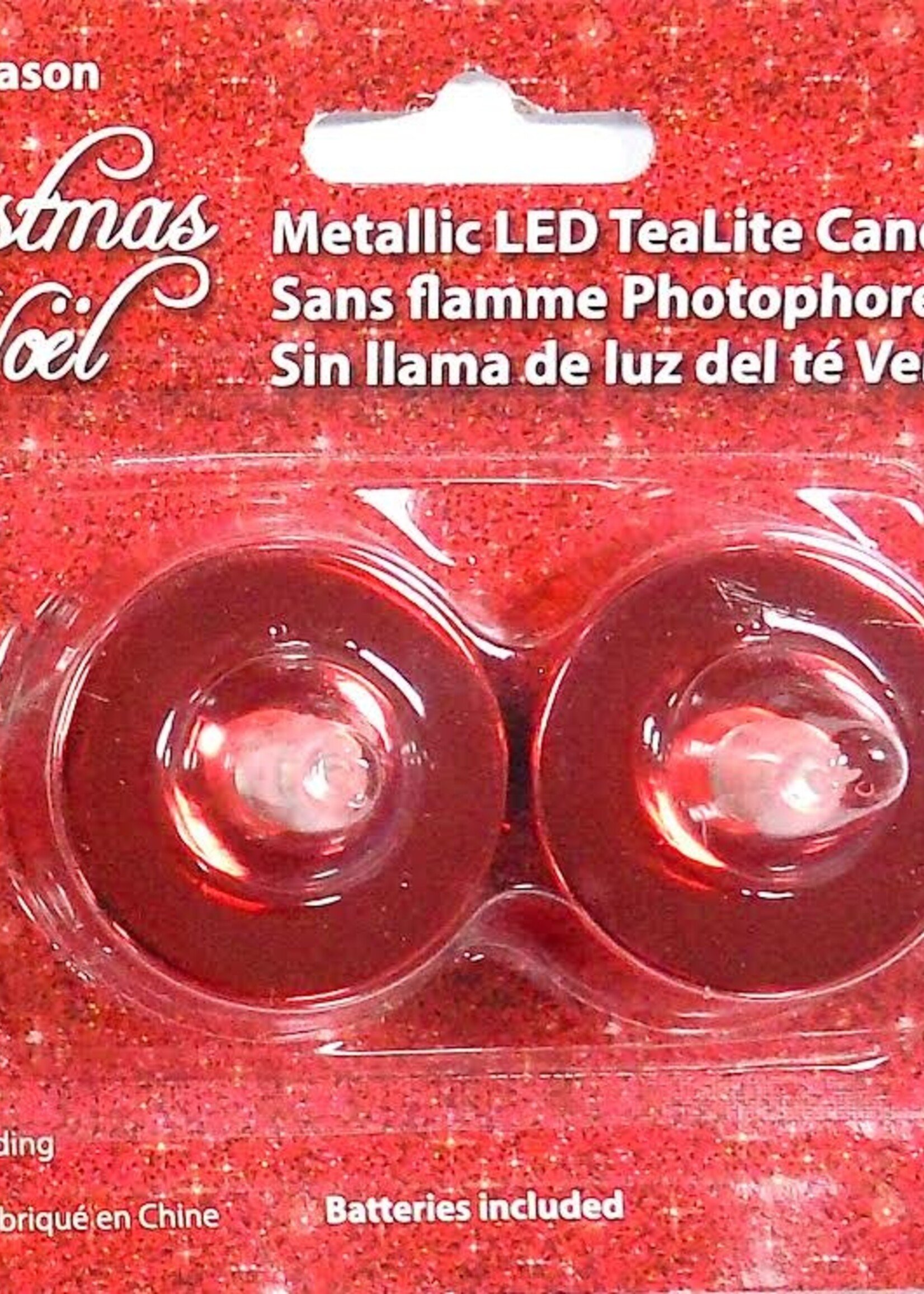Metallic LED Tea Lite (2pcs)