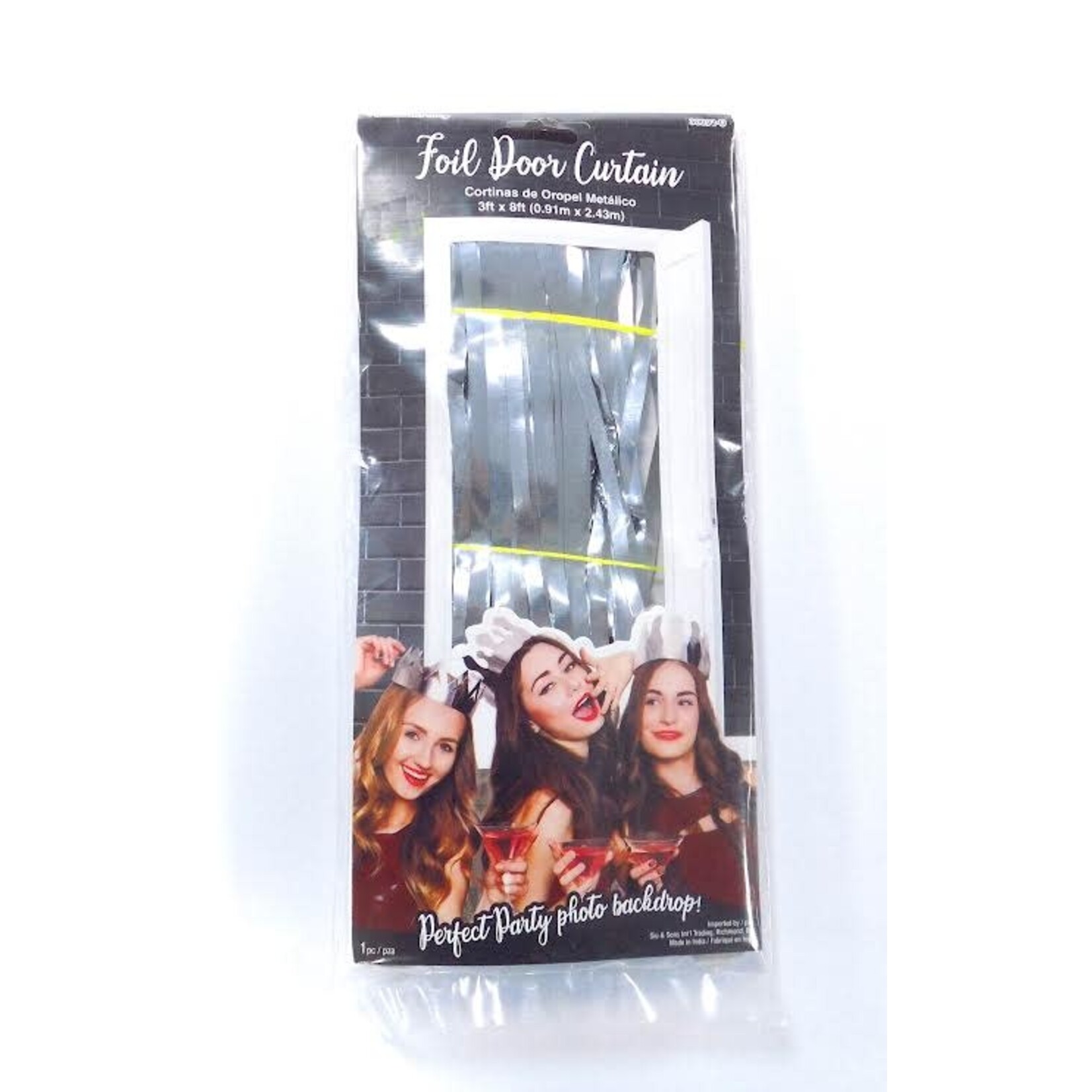 Foil Fringe Door Curtain - Silver