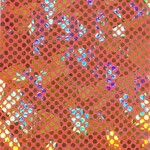 Dot Hologram Nylon Spandex - Coral
