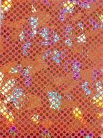 Dot Hologram Nylon Spandex - Coral