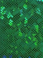 Dot Hologram Nylon Spandex - Emerald Green