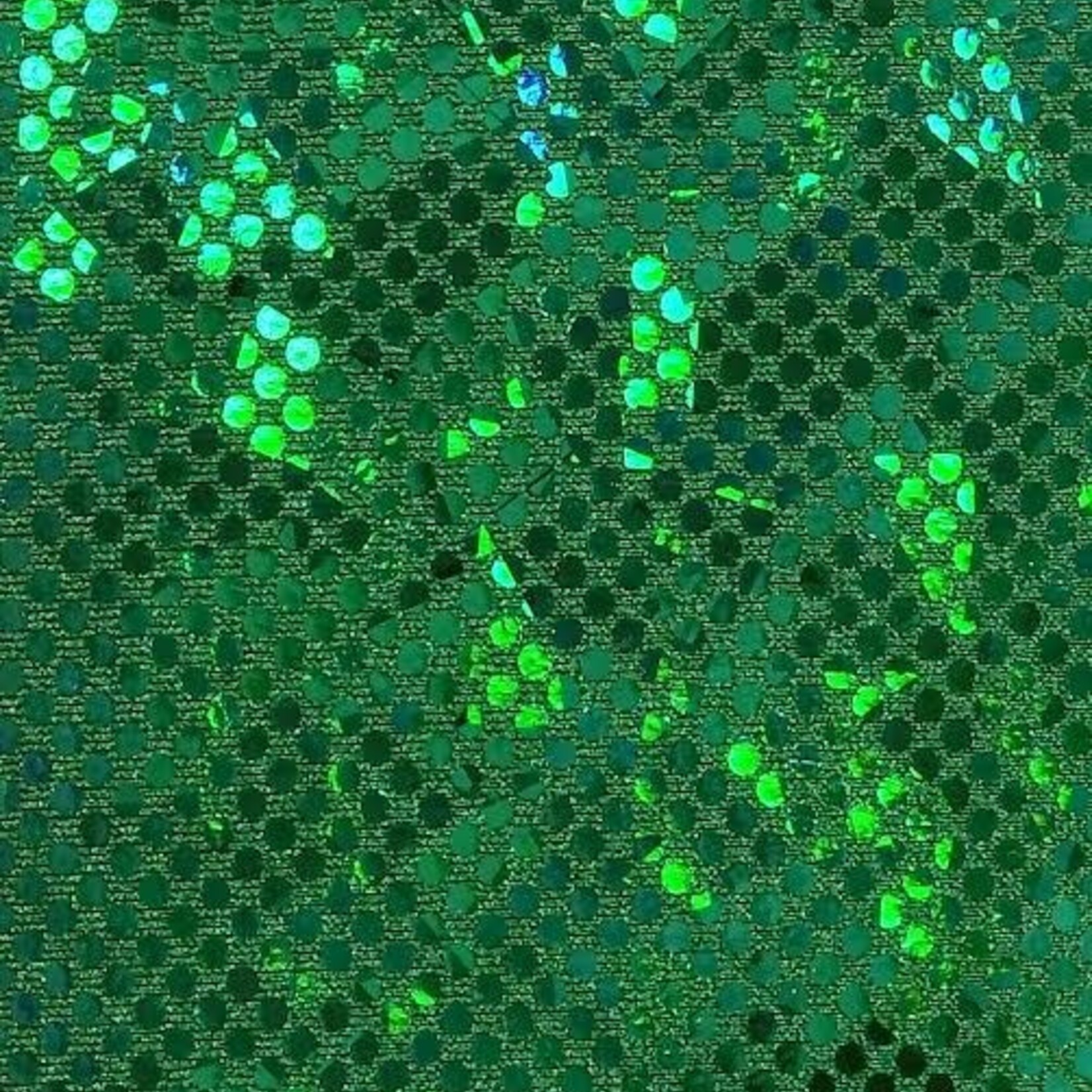 Dot Hologram Nylon Spandex - Emerald Green